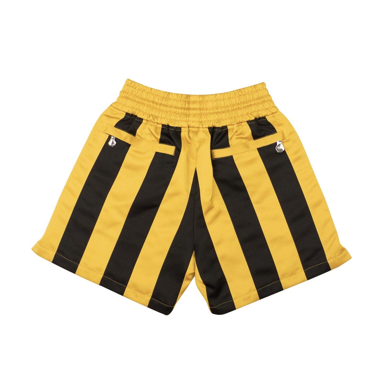 Champion X Muhammed Ali Black Gold Boxing Shorts in Yellow for