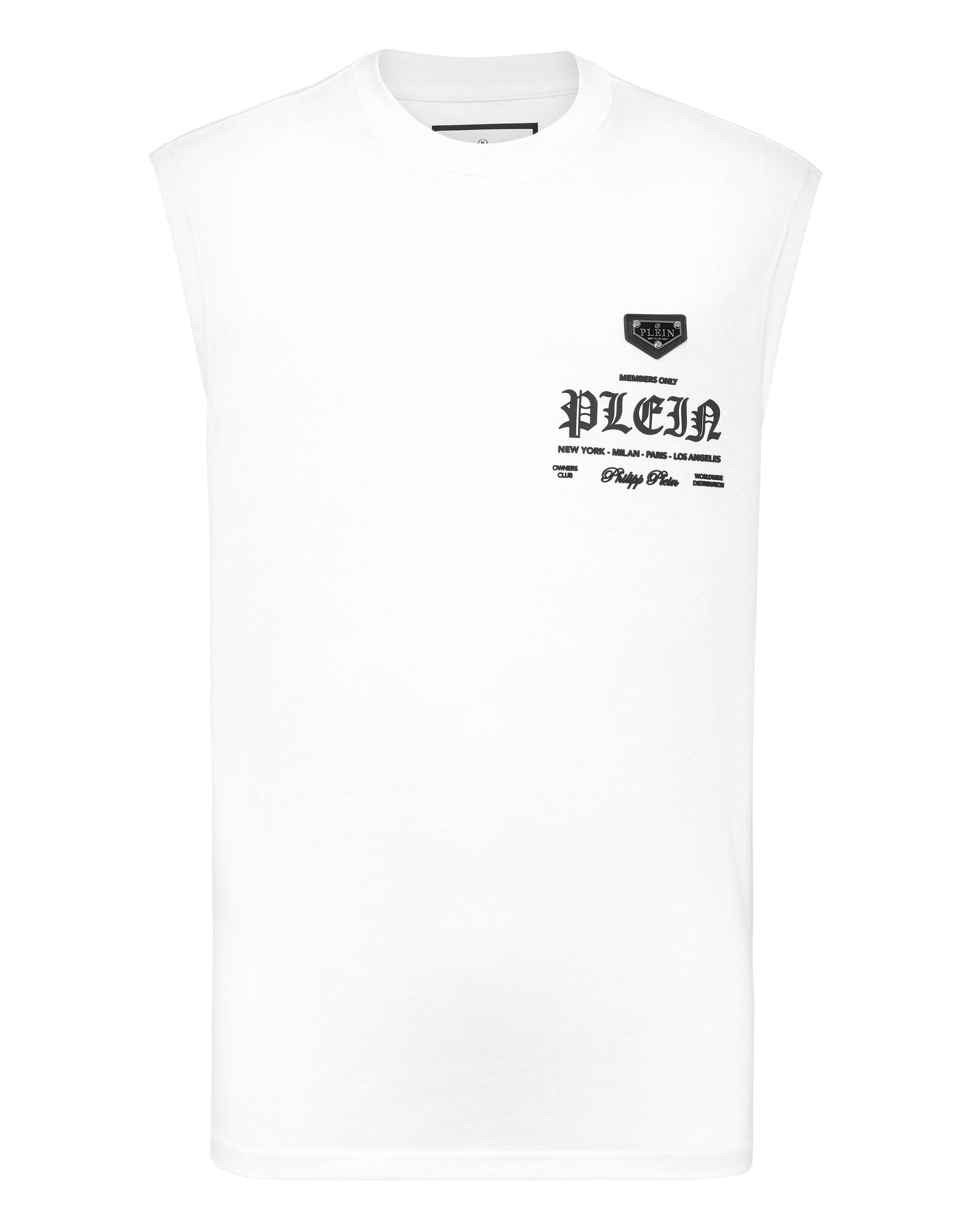 Tシャツ・カットソー Philipp Plein Short Sleeve Cropped Round-Neck Patches Philipp Plein Short Sleeve Cropped Round-neck Patches T