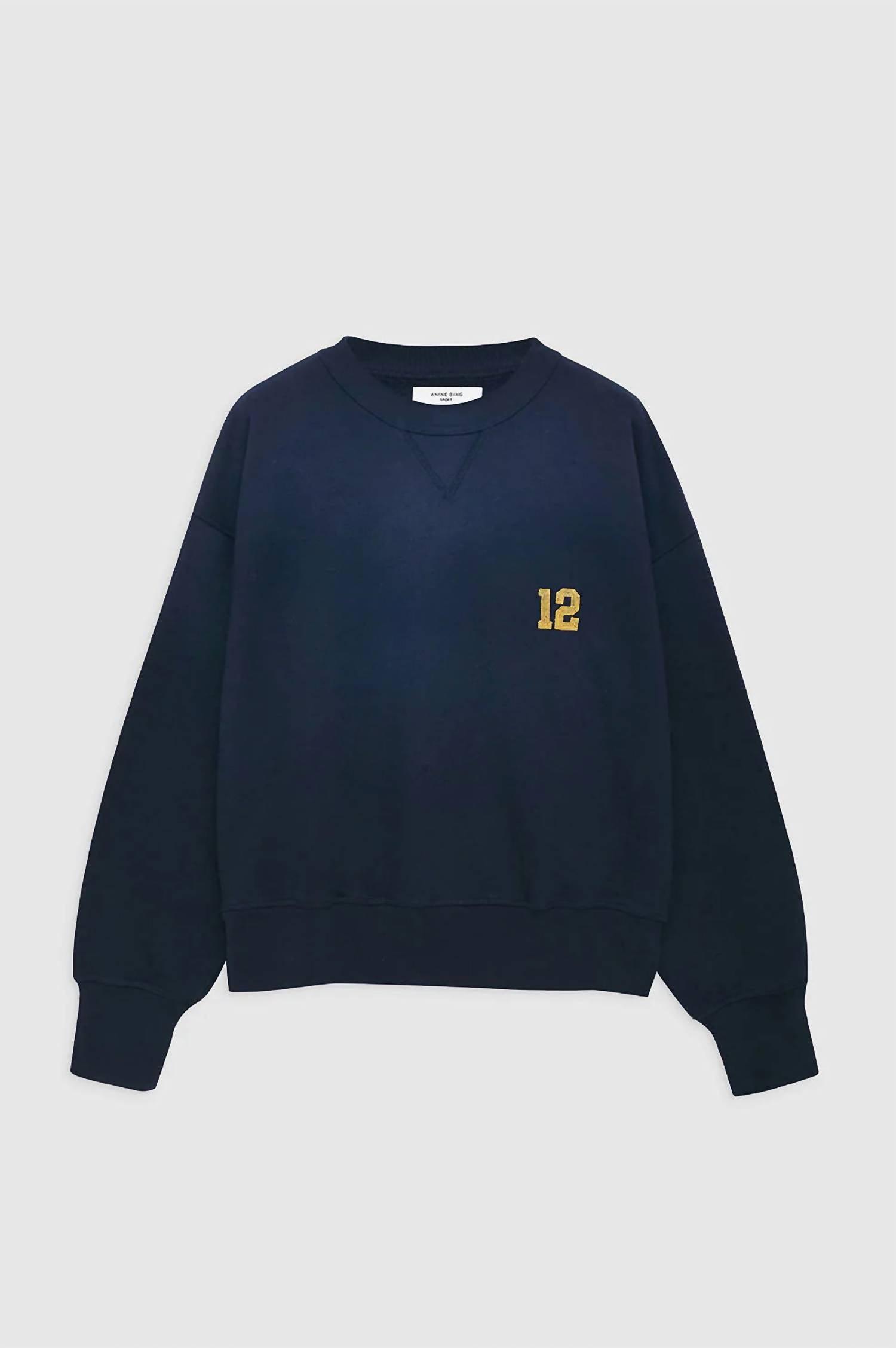 Anine Bing Sport Rod Sweatshirt League In Navy in Blue Lyst