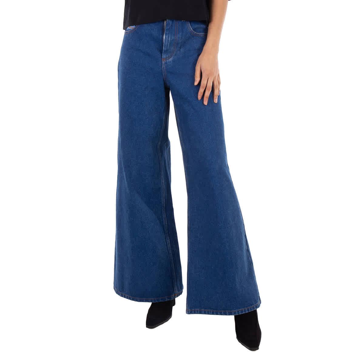 デニム・ジーパン MARNI Women Denim Pants PAMA0545S0U TC462DIB26 BLUE Drawstring blue jeans | Marni