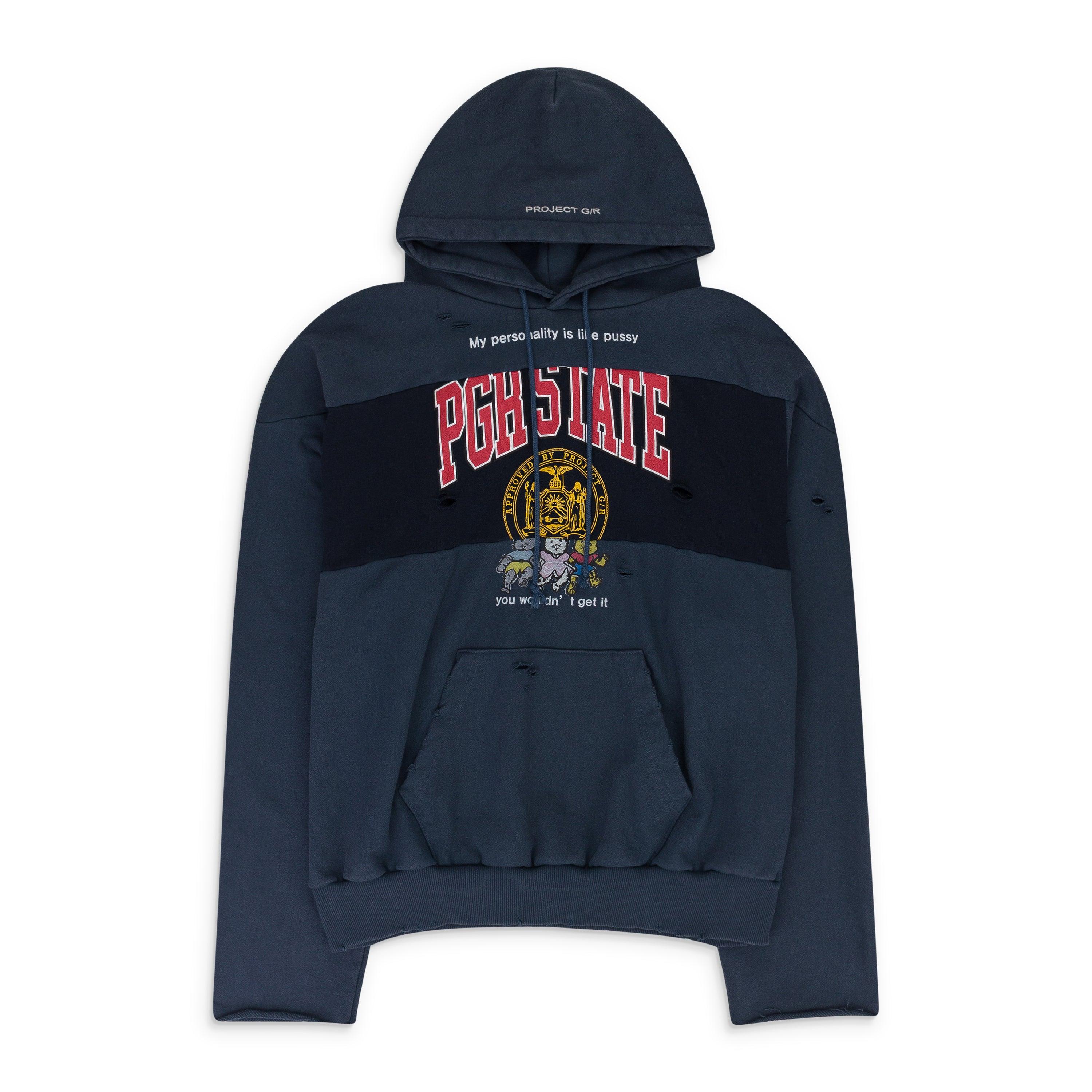 PROJECT G/R REWORKED SPORT HOODIE / NVY  要在庫確認 PROJECT G/R プロジェクト ジーアール SS25 REWORKED SPORT