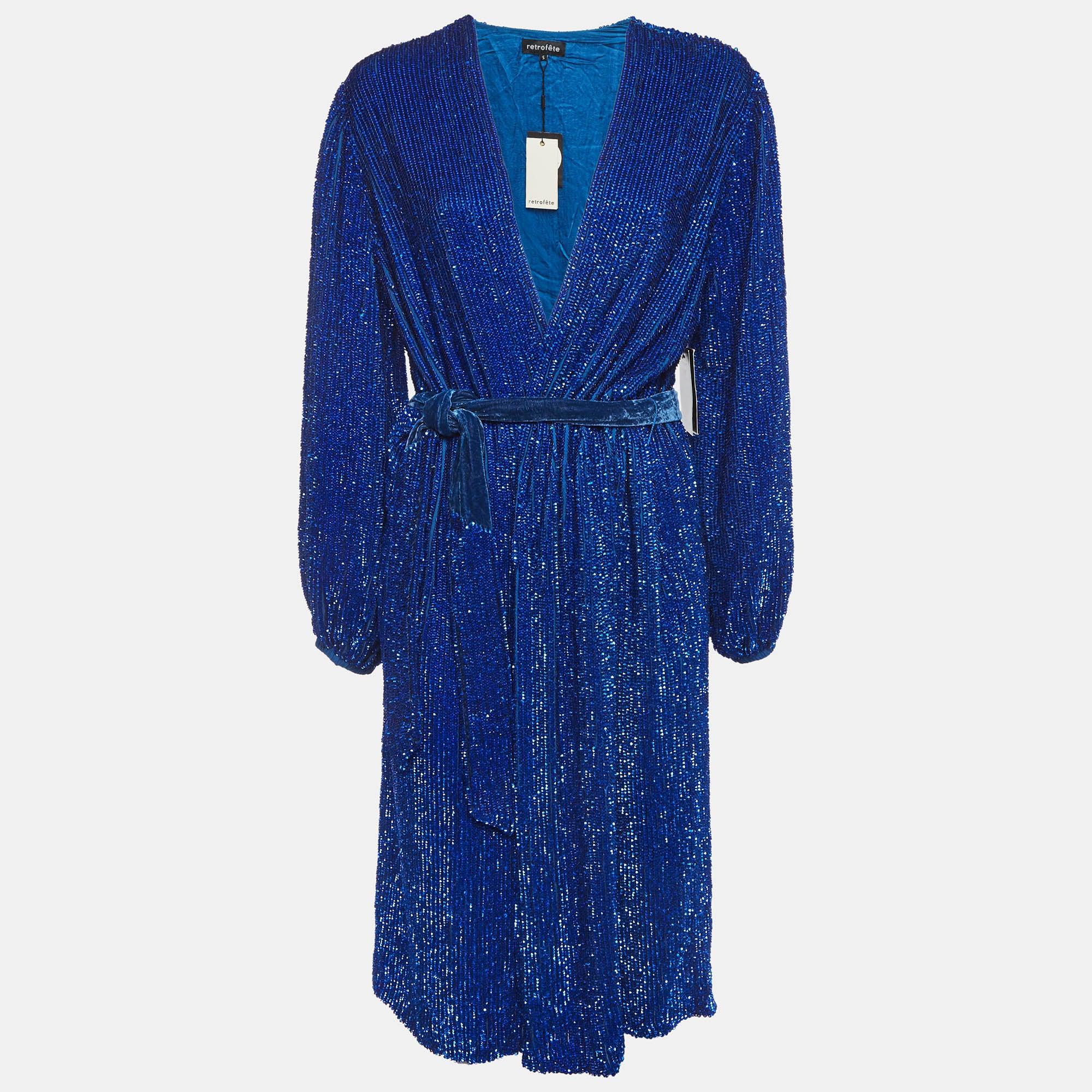 Designer Blue Long Sleeve Wrap Dresses for Women - Up to 67% off | Lyst
