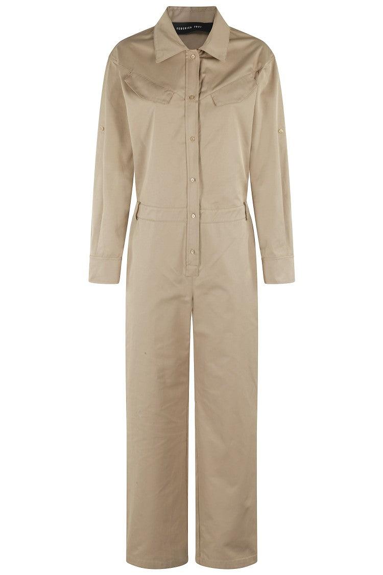 ワンピース Federica Tosi Cerulean Jumpsuit With V-Neckline Federica Tosi Cerulean Jumpsuit With V-Neckline | THE LIST