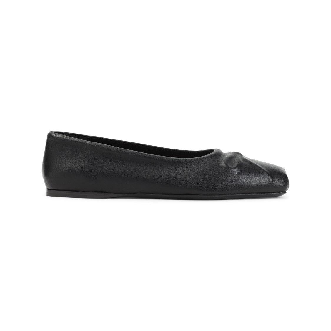 Marni Dancer Leather Ballerinas in Black | Lyst