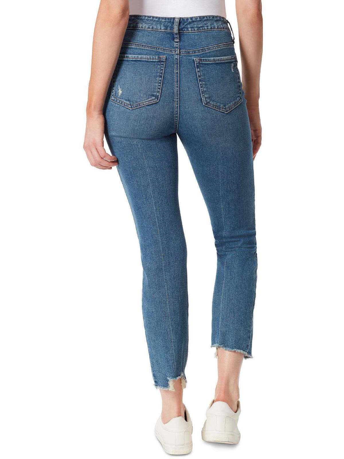 Jessica Simpson Spotlight Ripped Medium Wash Straight Leg Jeans in Blue ...