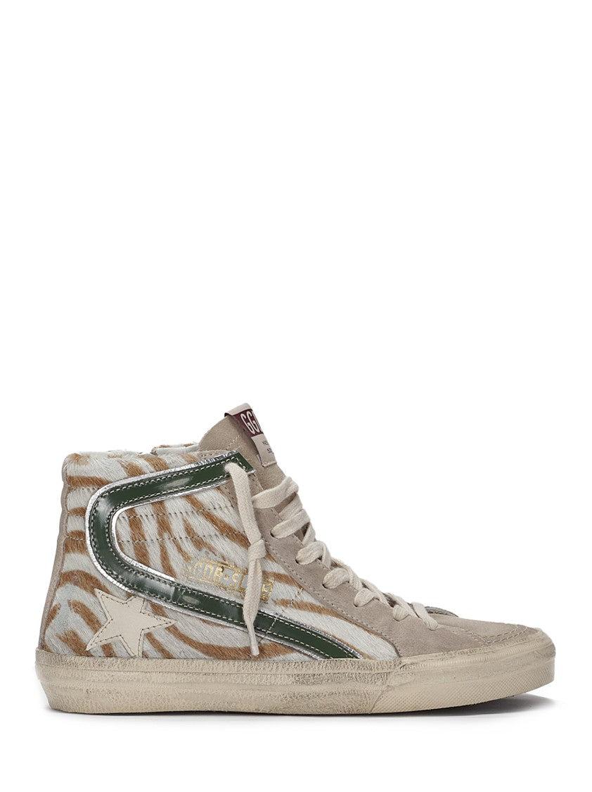 スニーカー Golden  High-Top Sneakers With Zebra-Print Leather And Amazon.com | Golden Goose Women's Fashion Sneakers - Leather