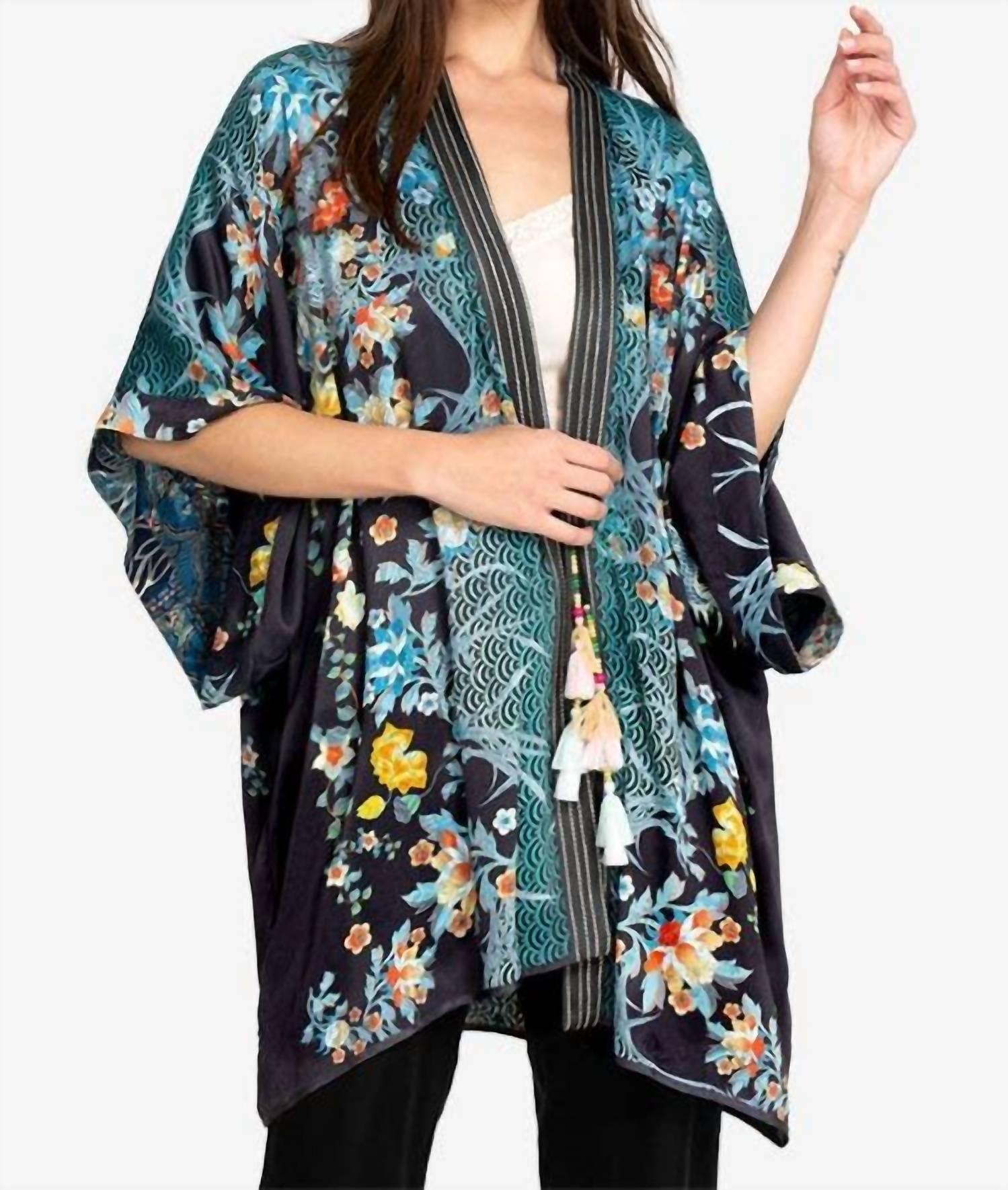 Johnny Was Millicent Kimono (reversible) in Blue | Lyst