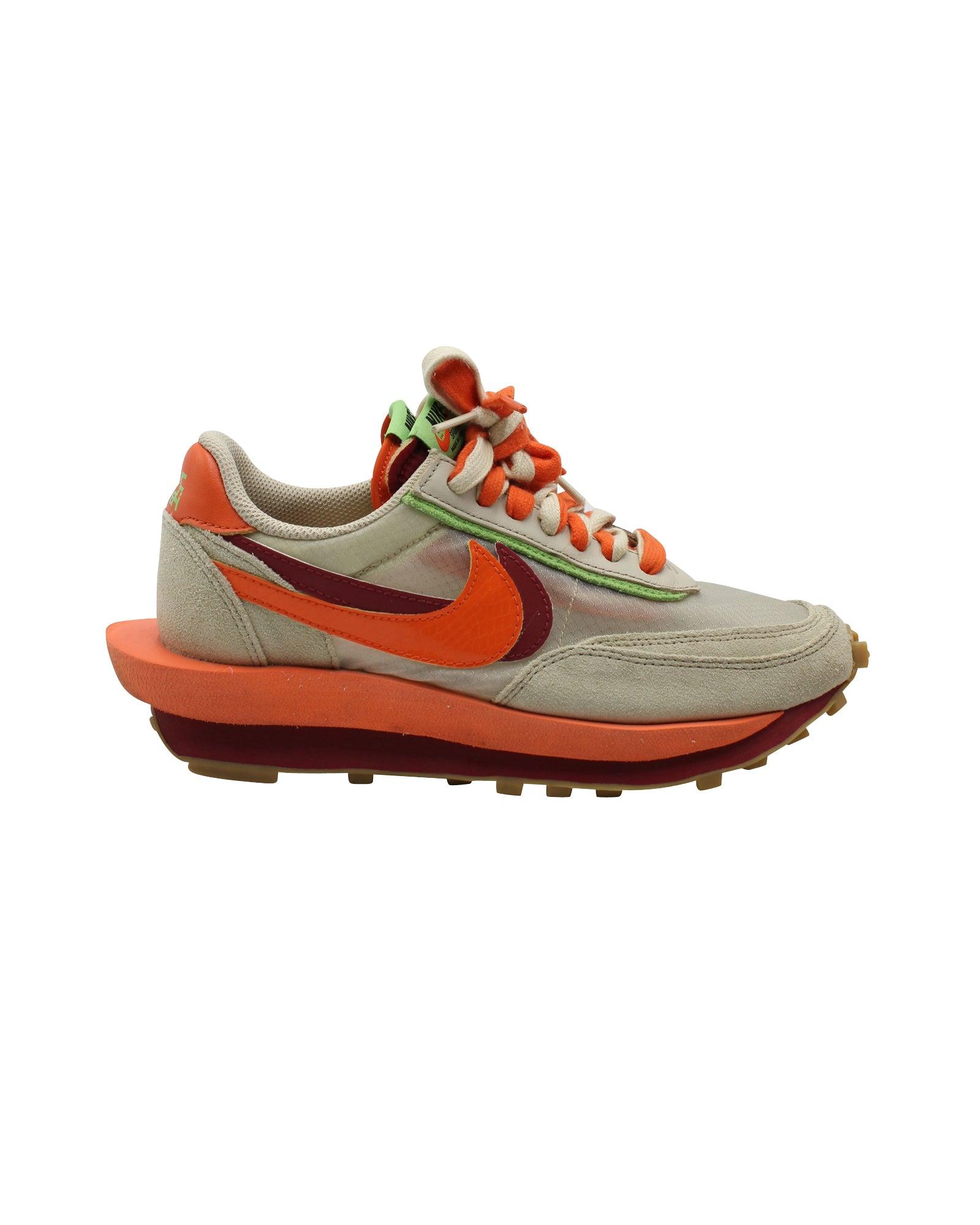 nike ldwaffle x sacai x clot orange blaze