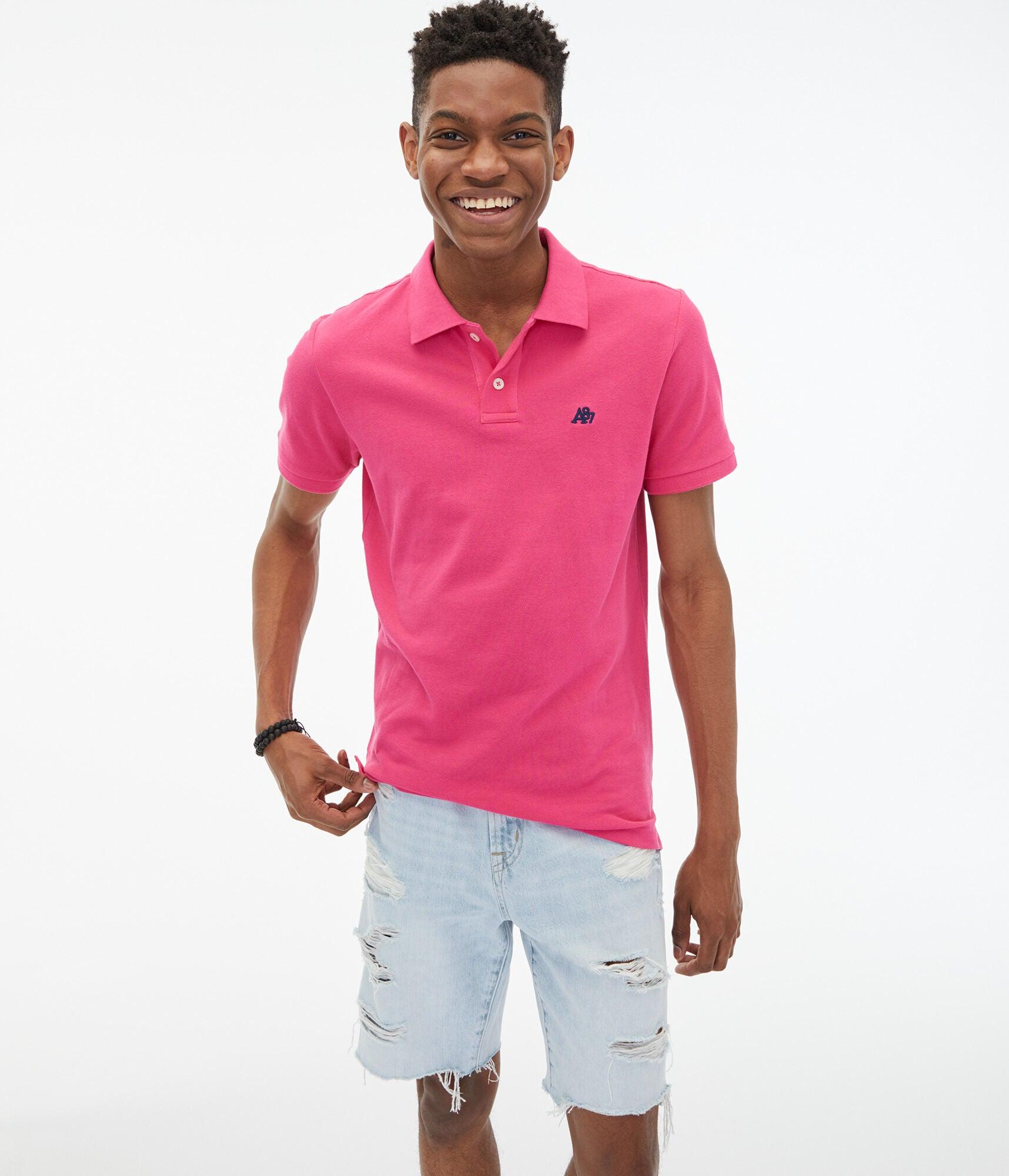 A87 Logo Piquac Polo for Men 