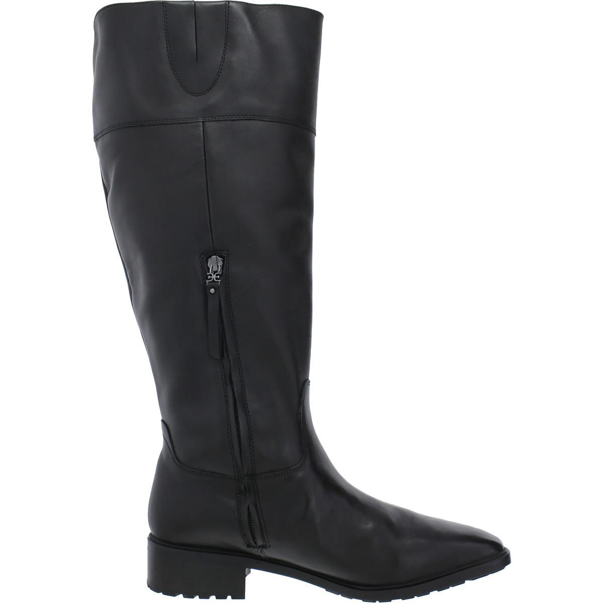 Sam Edelman Drina Ath Leather Athletic Fit Knee-high Boots in Black
