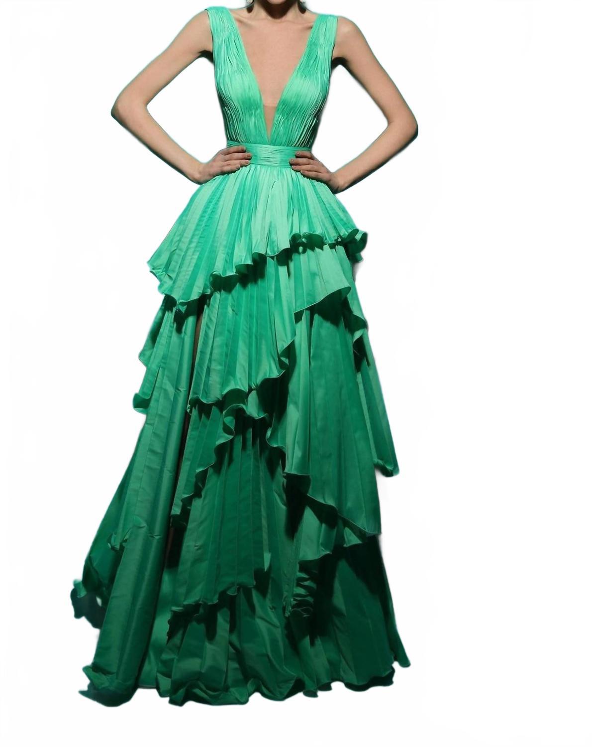 tarik ediz green dress Tarik Ediz 92441 Dress