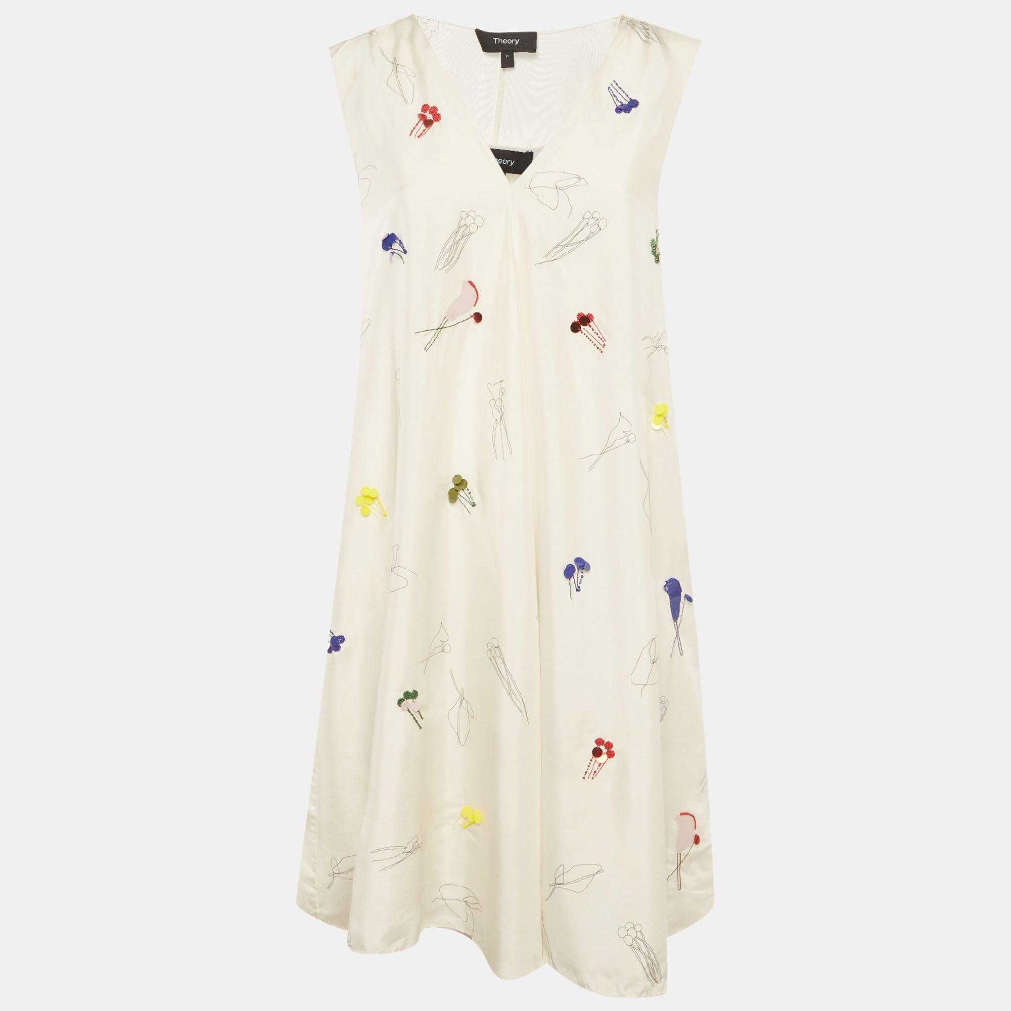 theory cream dress Theory Cream Admiral Crepe Mermaid Short Dress S Theory