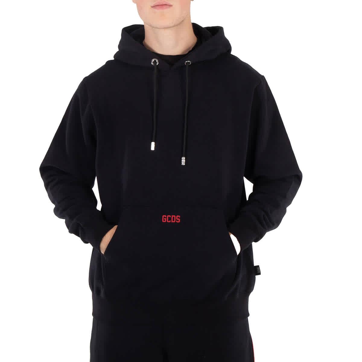 パーカー・フーディ GCDS Men Sweater SS23M100180 BLACK Hoodies and Sweatshirts for Men: designer with graphics | GCDS