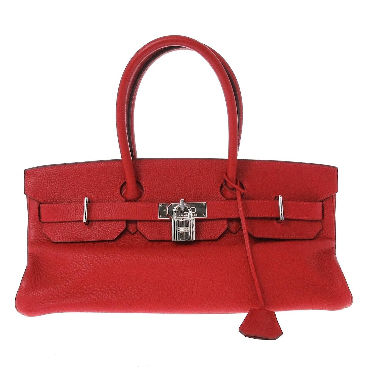 Hermès Birkin Leather Shoulder Bag (pre-owned) in Red | Lyst