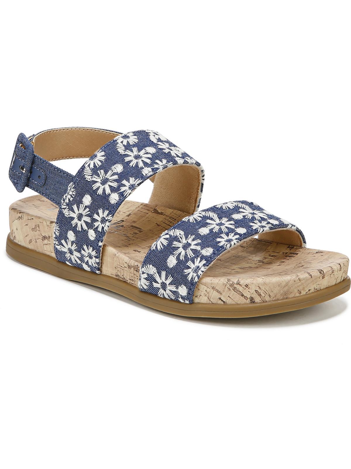 LifeStride Holiday Faux Leather Footbed Slingback Sandals in Blue Lyst