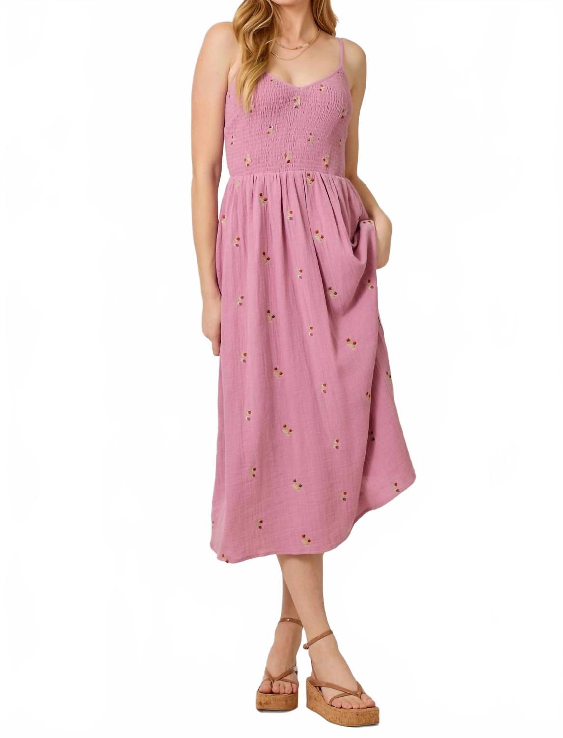 mystree women's embroidered gauze dress Floral Embroidered Double Gauze Dress Black / Medium main image 0