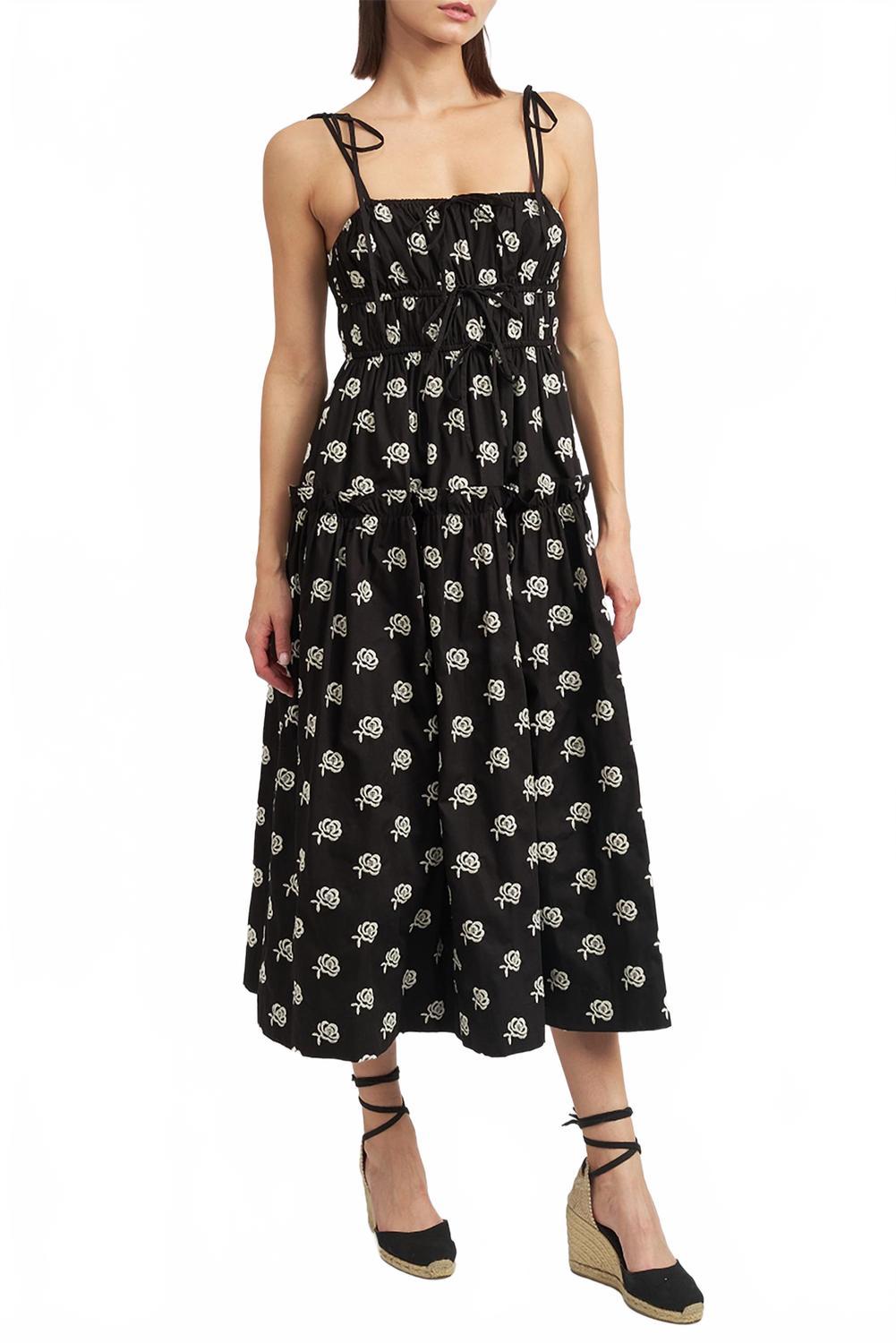 maya midi dress primrose black Kristen Midi Dress in Multi Primrose Floral Deep Navy