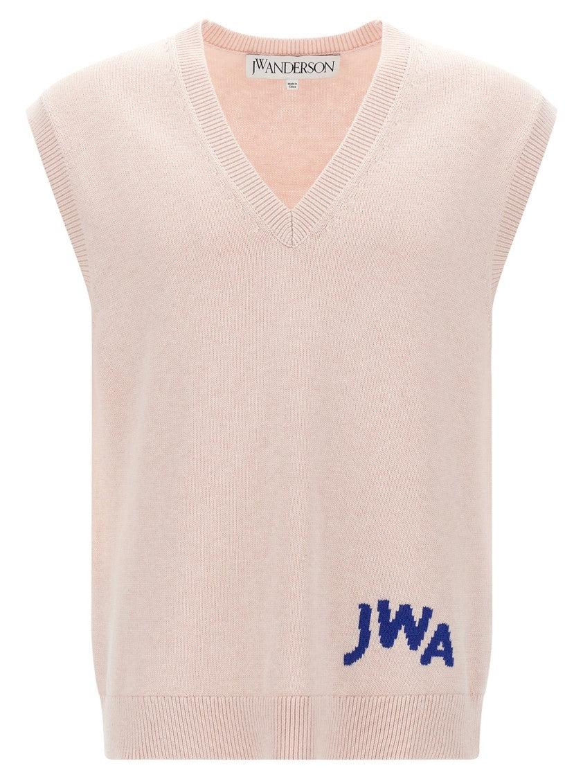 【送料&関税込】J.W. Anderson Pink Sleeveless Vest With V Ne Barry.wang Pink Solid Vest Waistcoat Set