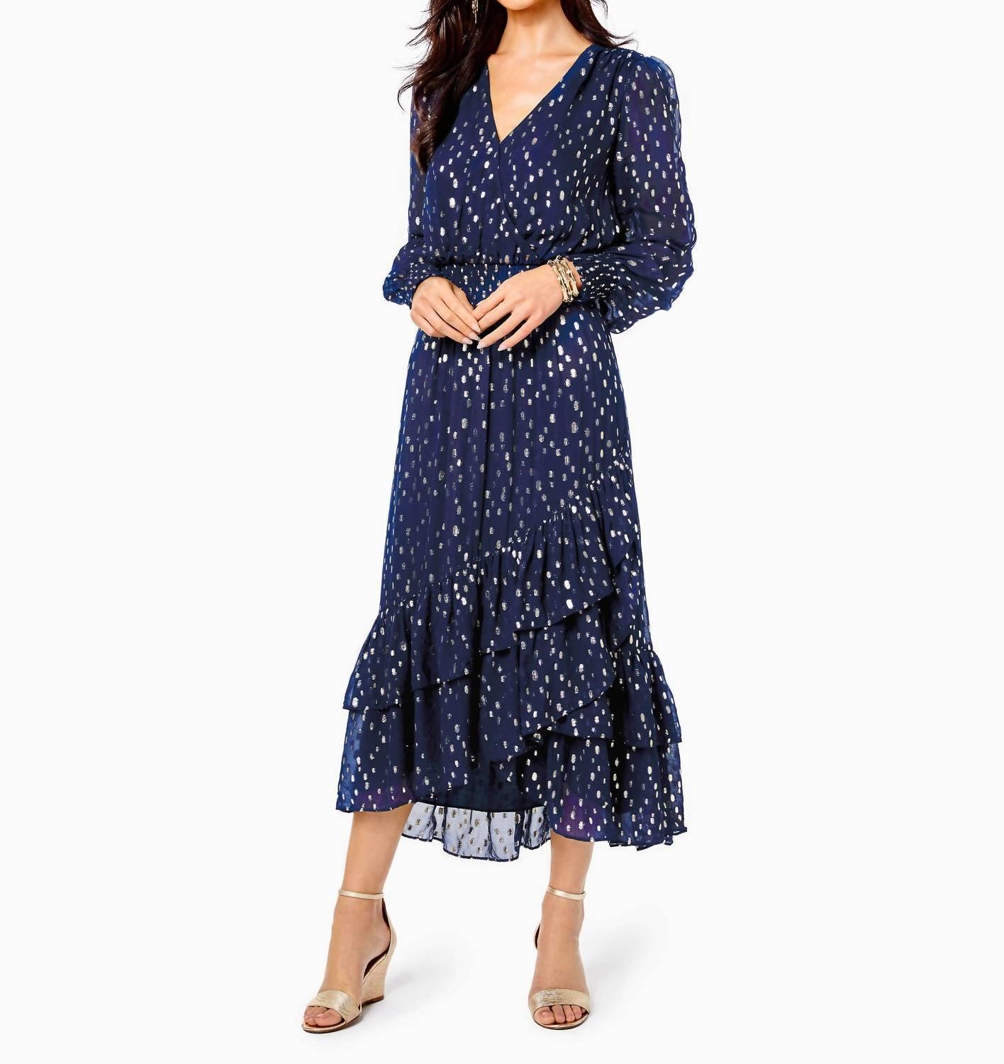 Lilly Pulitzer Cristiana Midi Dress in Blue Lyst