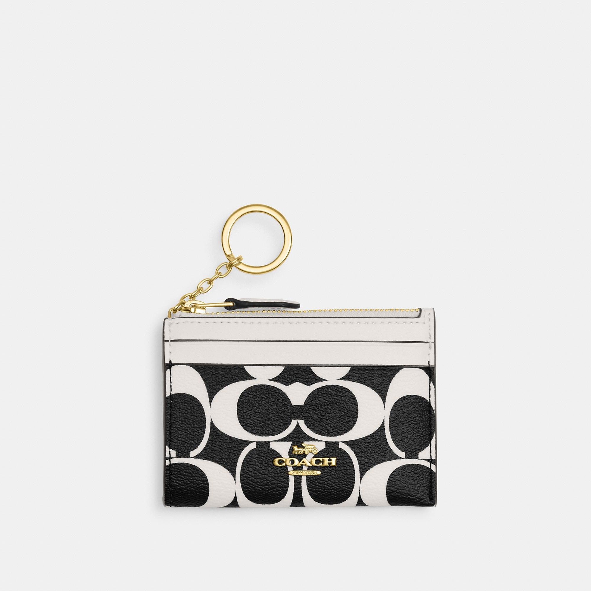 COACH Mini Skinny Id Case In Signature Canvas in White Lyst