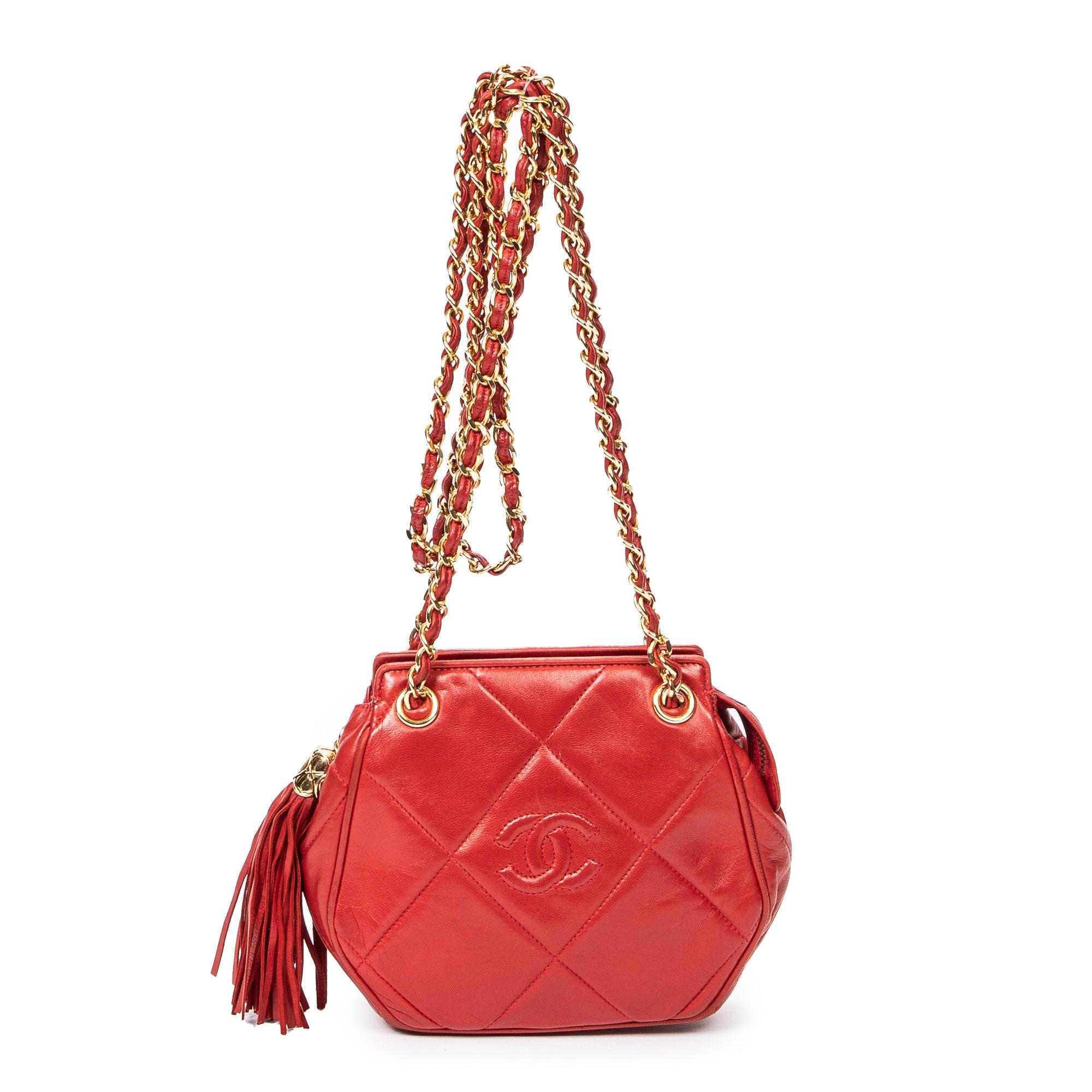 Chanel Vintage Tassel Bag in Red