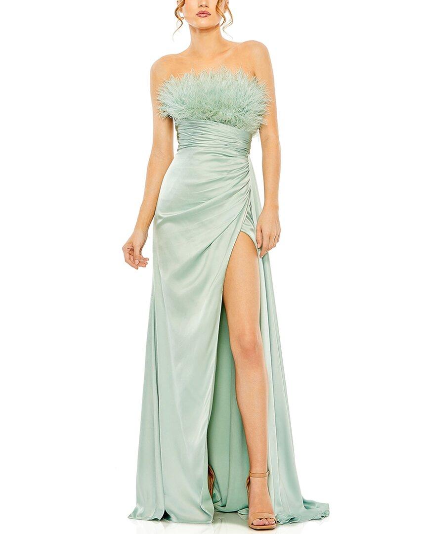 関税送料込【MAC DUGGAL】ロングドレス フリル ミントグリーン 関税送料込【MAC DUGGAL】ロングドレス フリル ミントグリーン