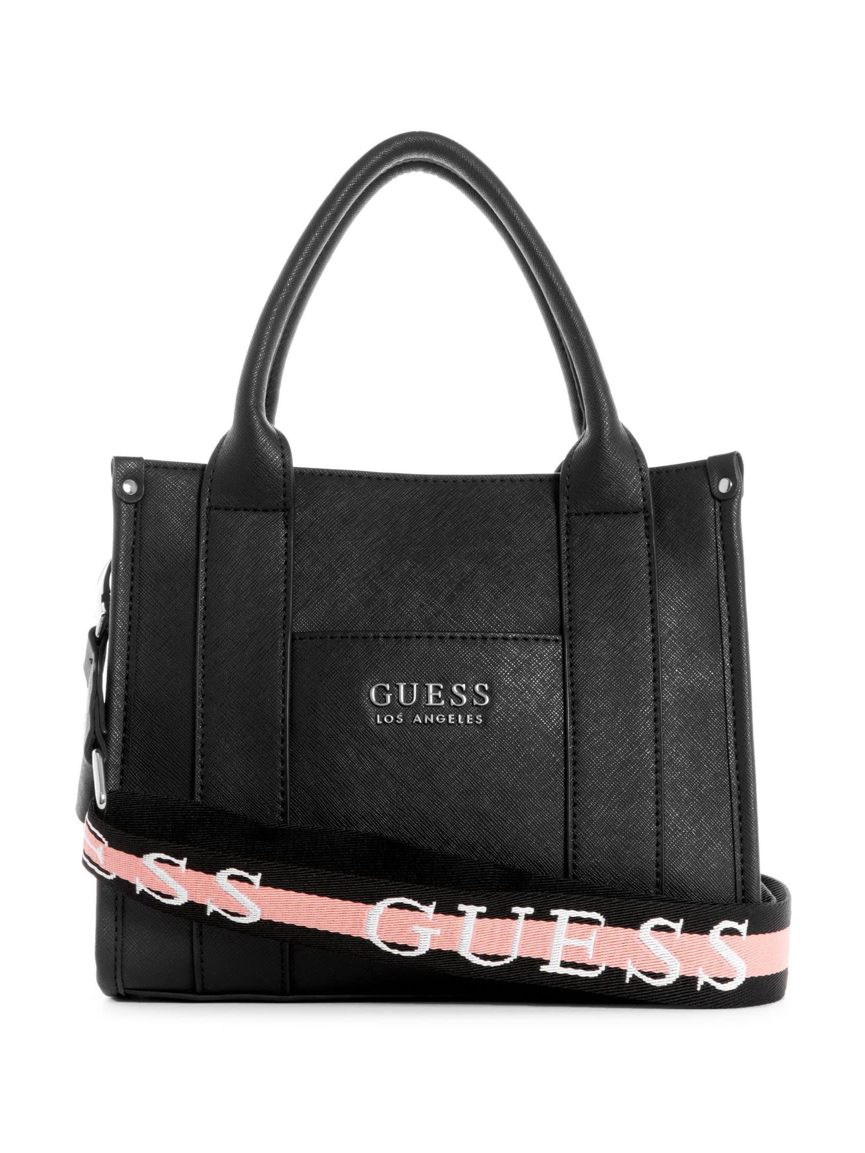 Guess Factory Esme Small Satchel in Black | Lyst