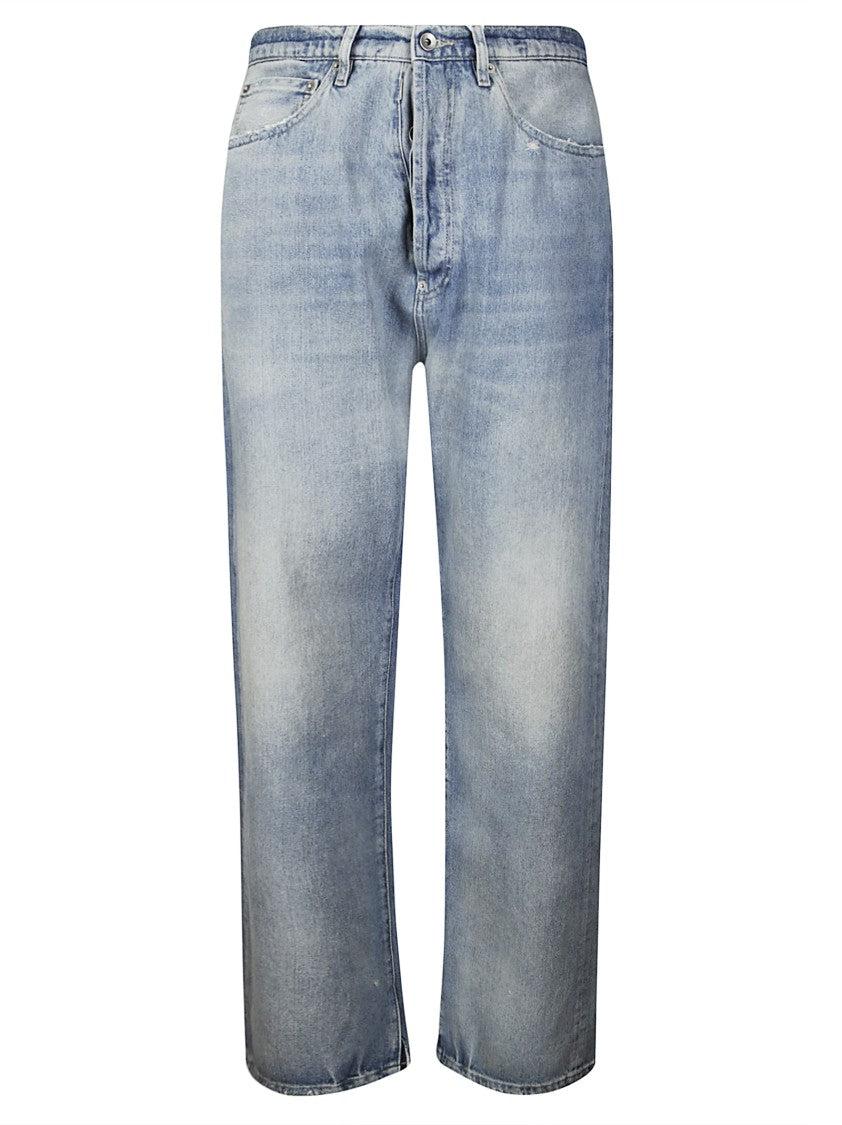 Maison Margiela 白タグFaded Jeans 22ss MAISON MARGIELA Faded high-rise straight-leg jeans | THE OUTNET