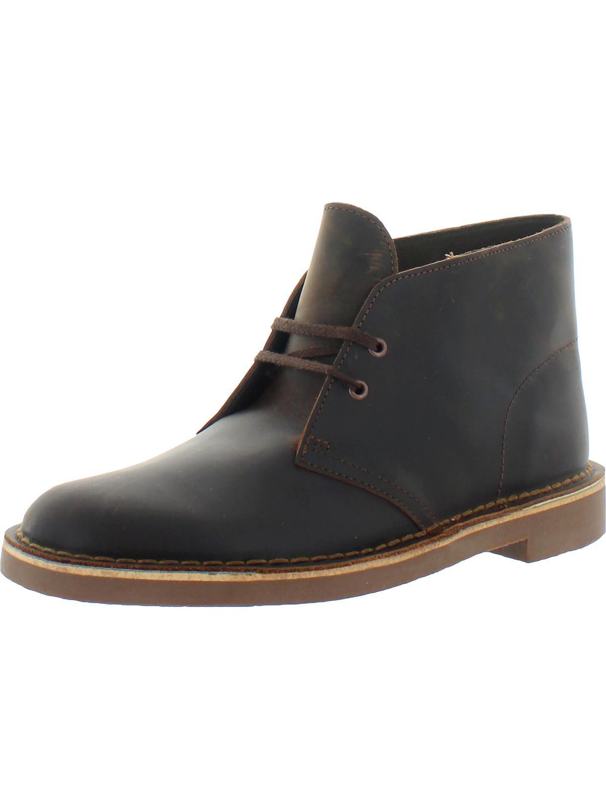 Clarks Bushacre 2 Leather Ankle Desert Boot in Black for Men | Lyst
