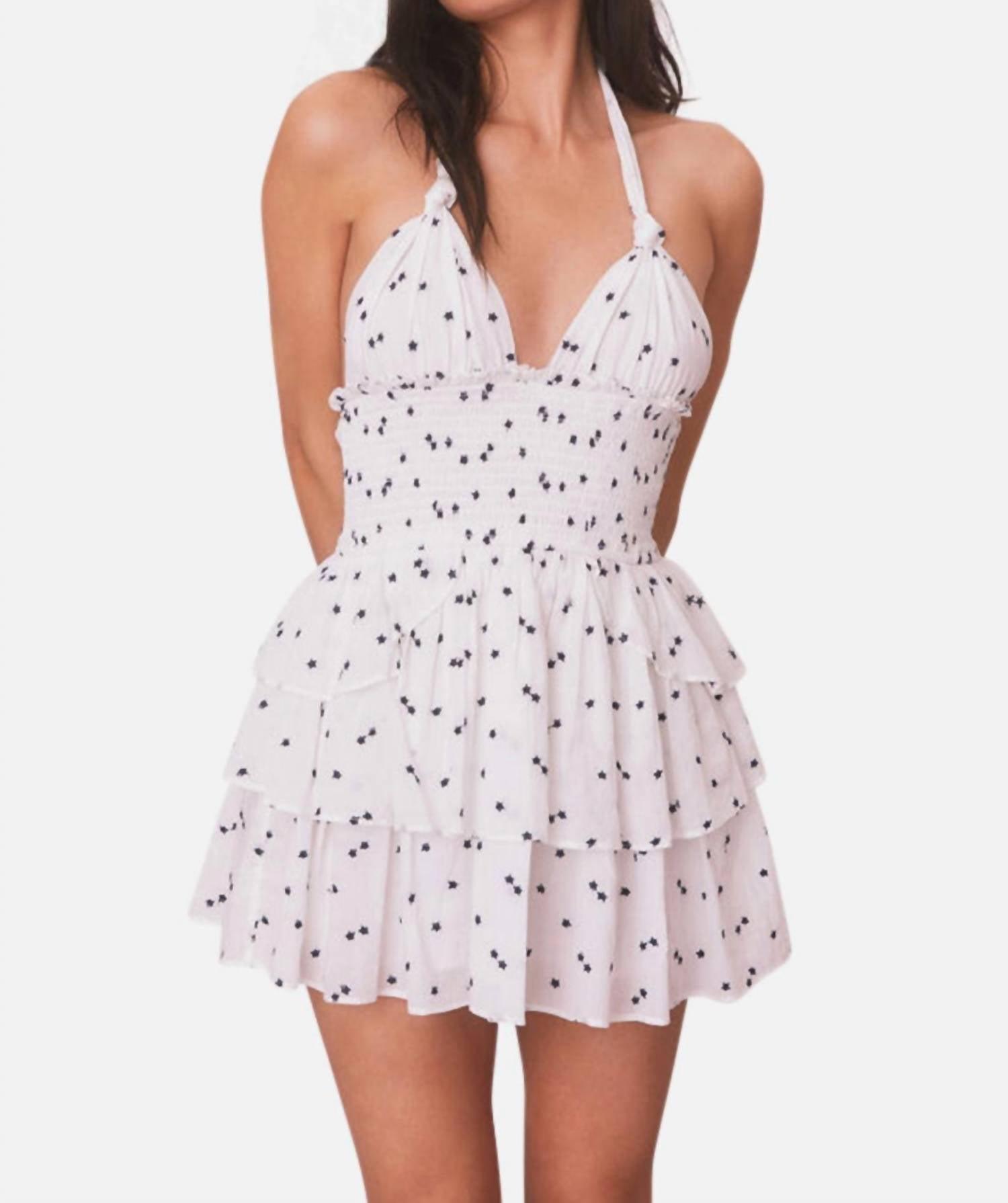 sachin and babi light blue dress LoveShackFancy Kesia Floral Halter Dress Blue