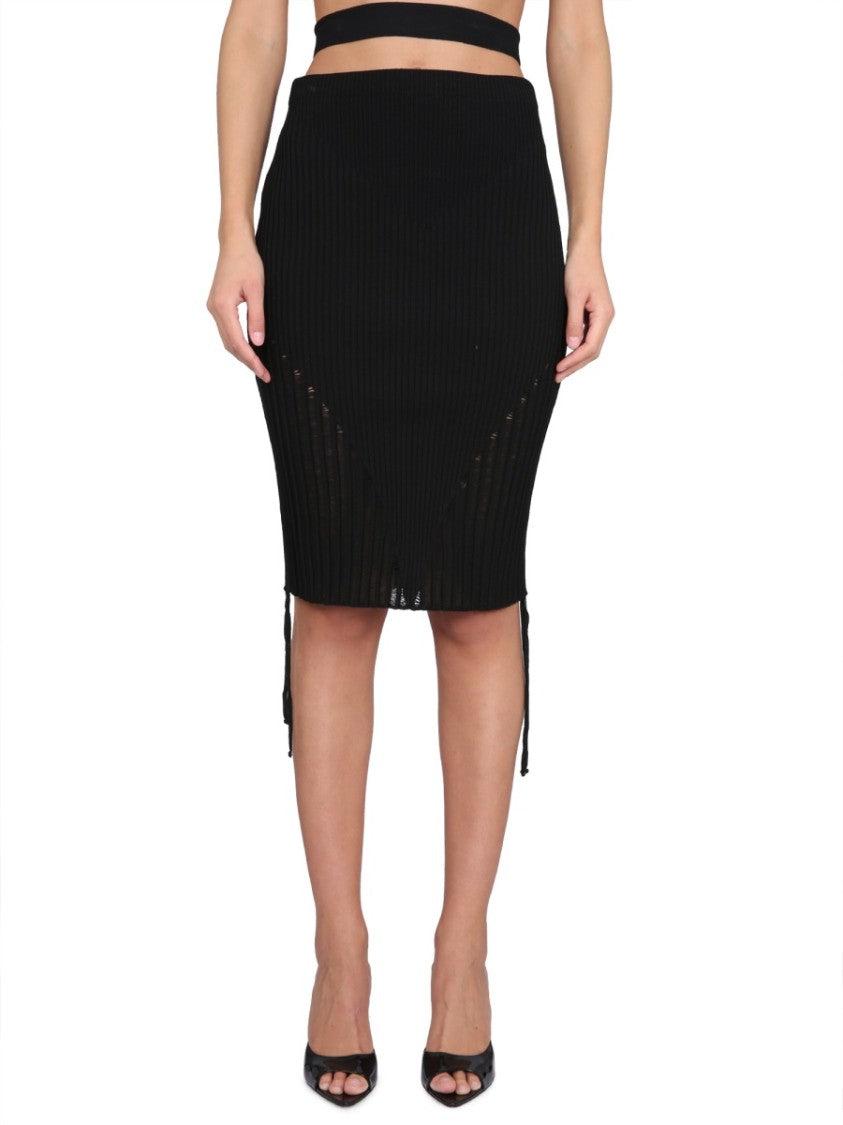 スカート ANDREADAMO SCULPTING JERSEY MIDI SKIRT (PS25254300 001) Andreädamo Sculpting Jersey Midi Skirt In Black | ModeSens
