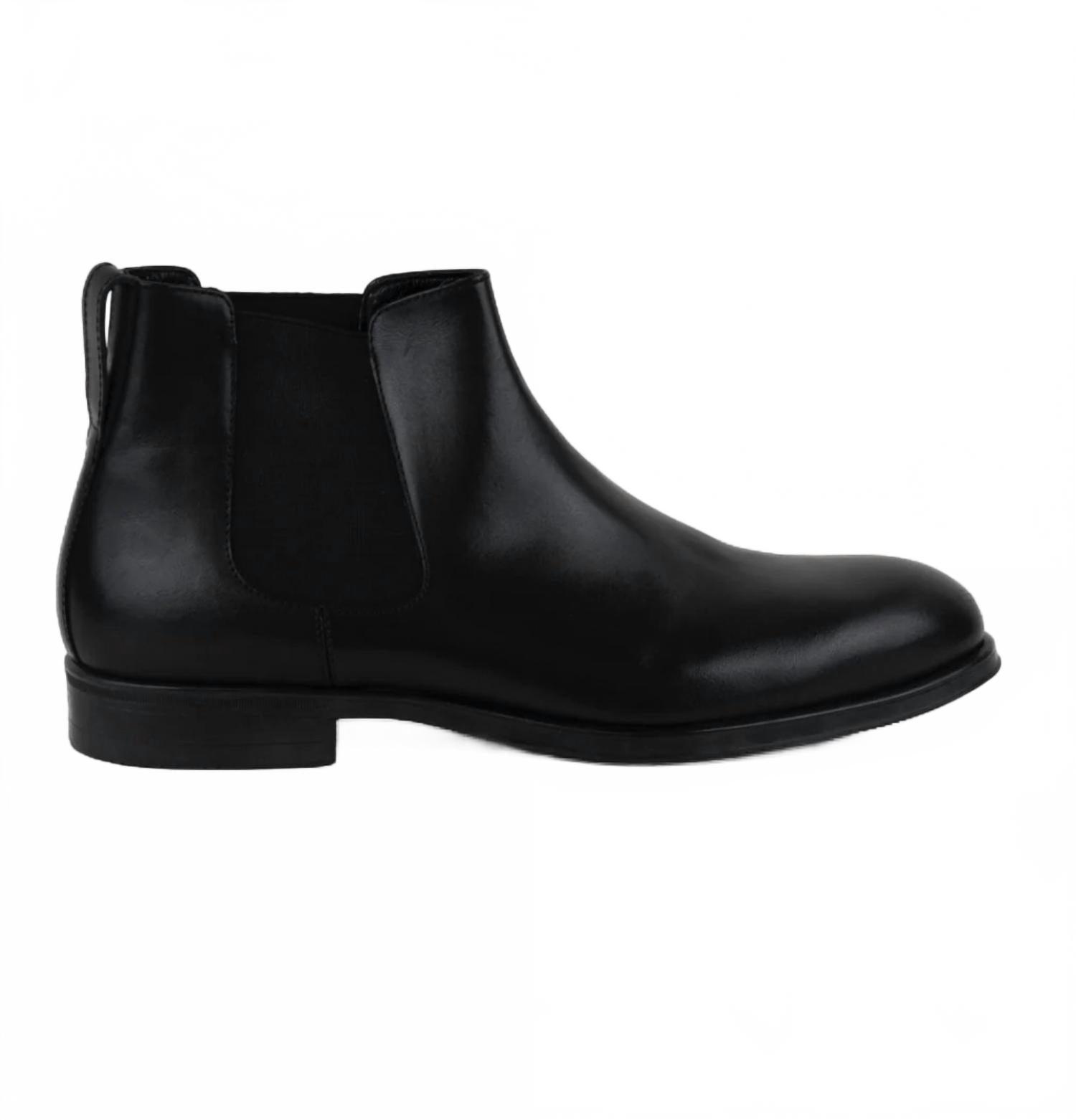 NEW LUSSO BENI men\'s plato leather boots in black Rancher 8 main image 4
