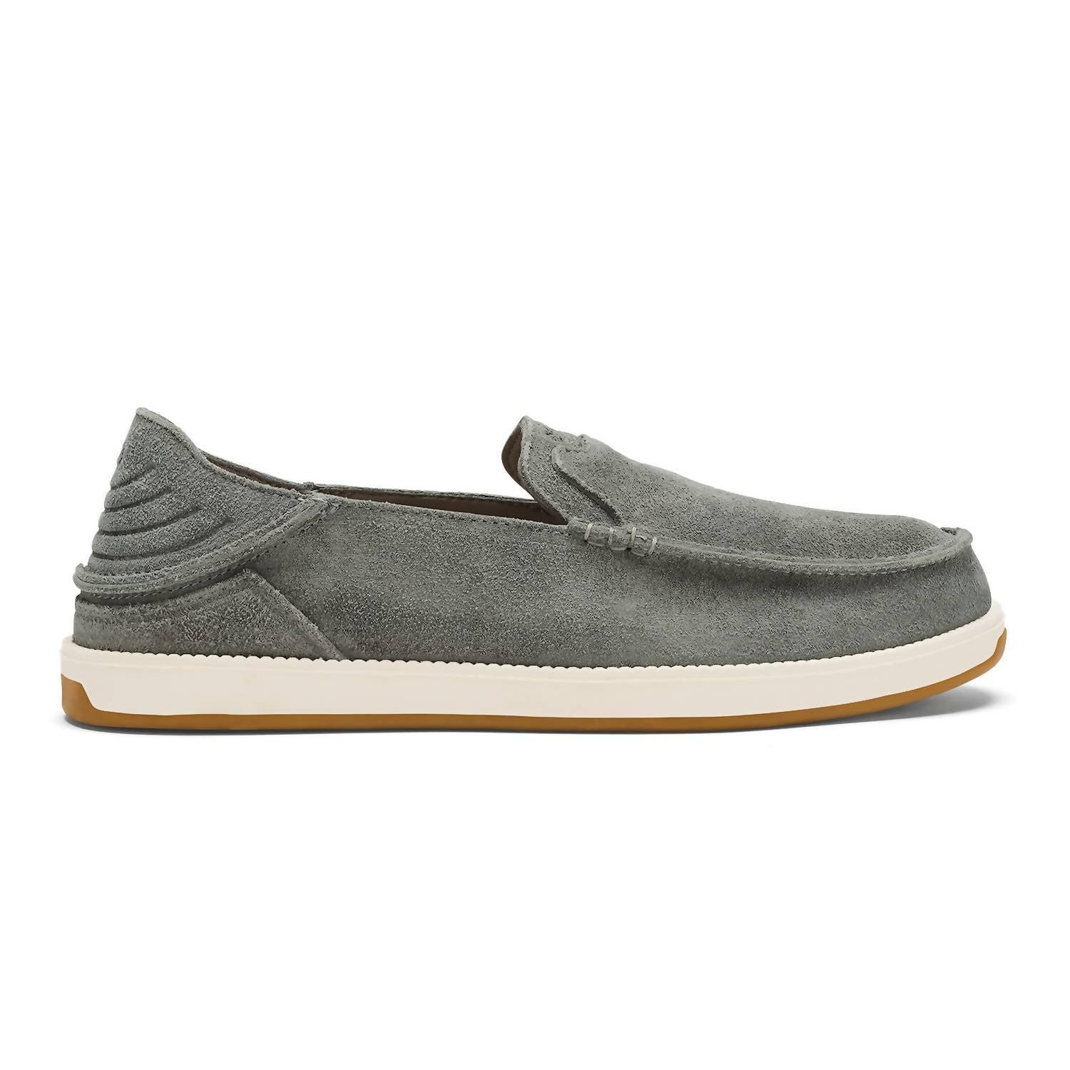 OluKai Men\'s Light Gray Slip-On Moccasin Loafers Olukai | Wai main image 4