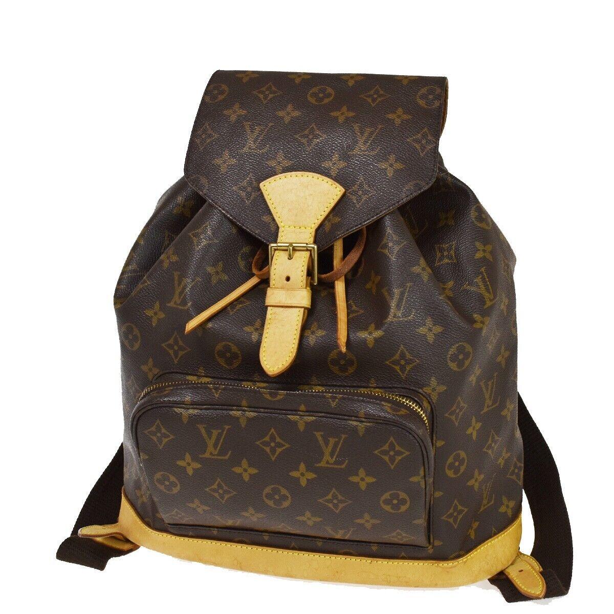 Louis Vuitton Montsouris Canvas Backpack Bag (pre-owned) in Brown