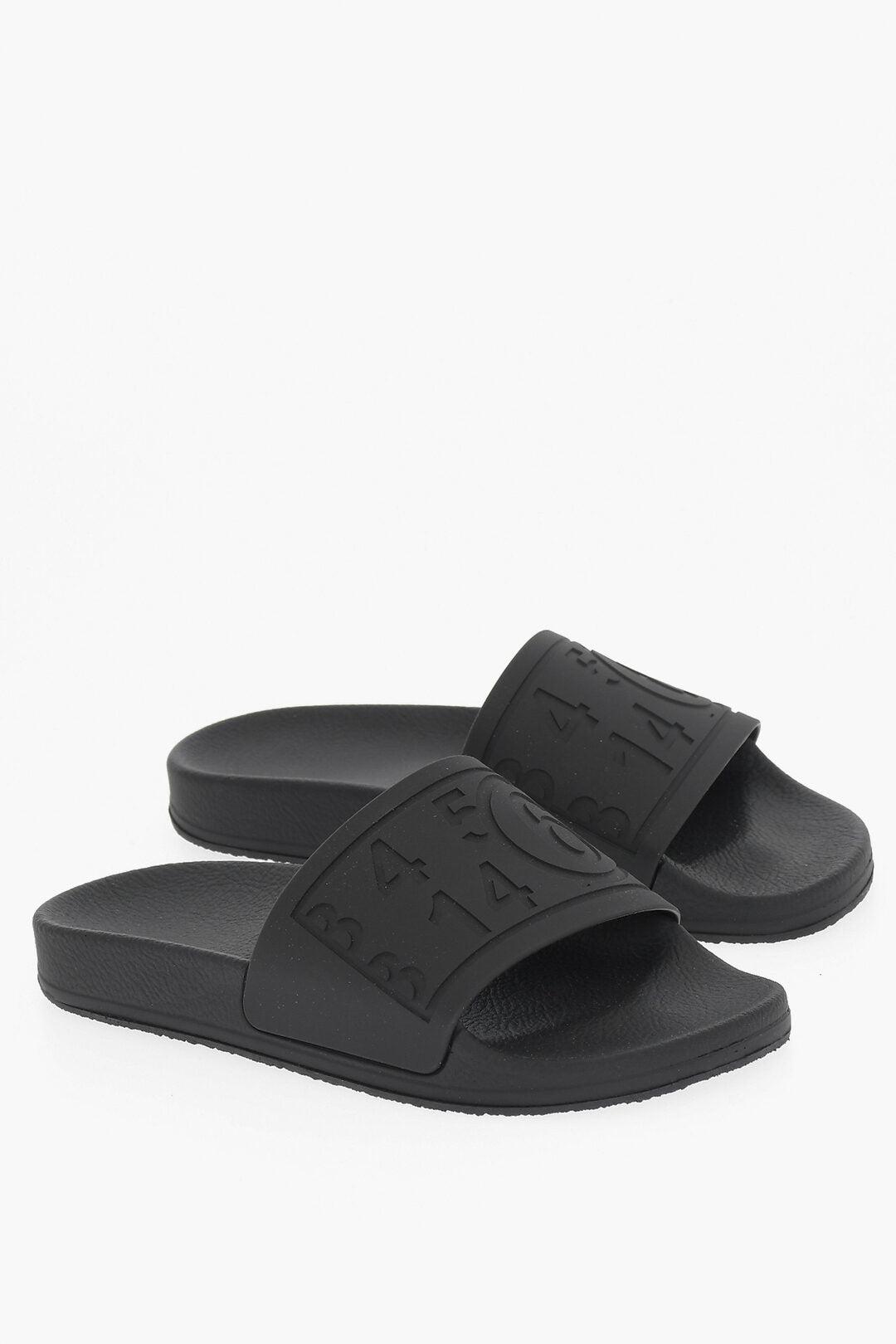 Lace-up rubber slides in black - Maison Margiela | Mytheresa
