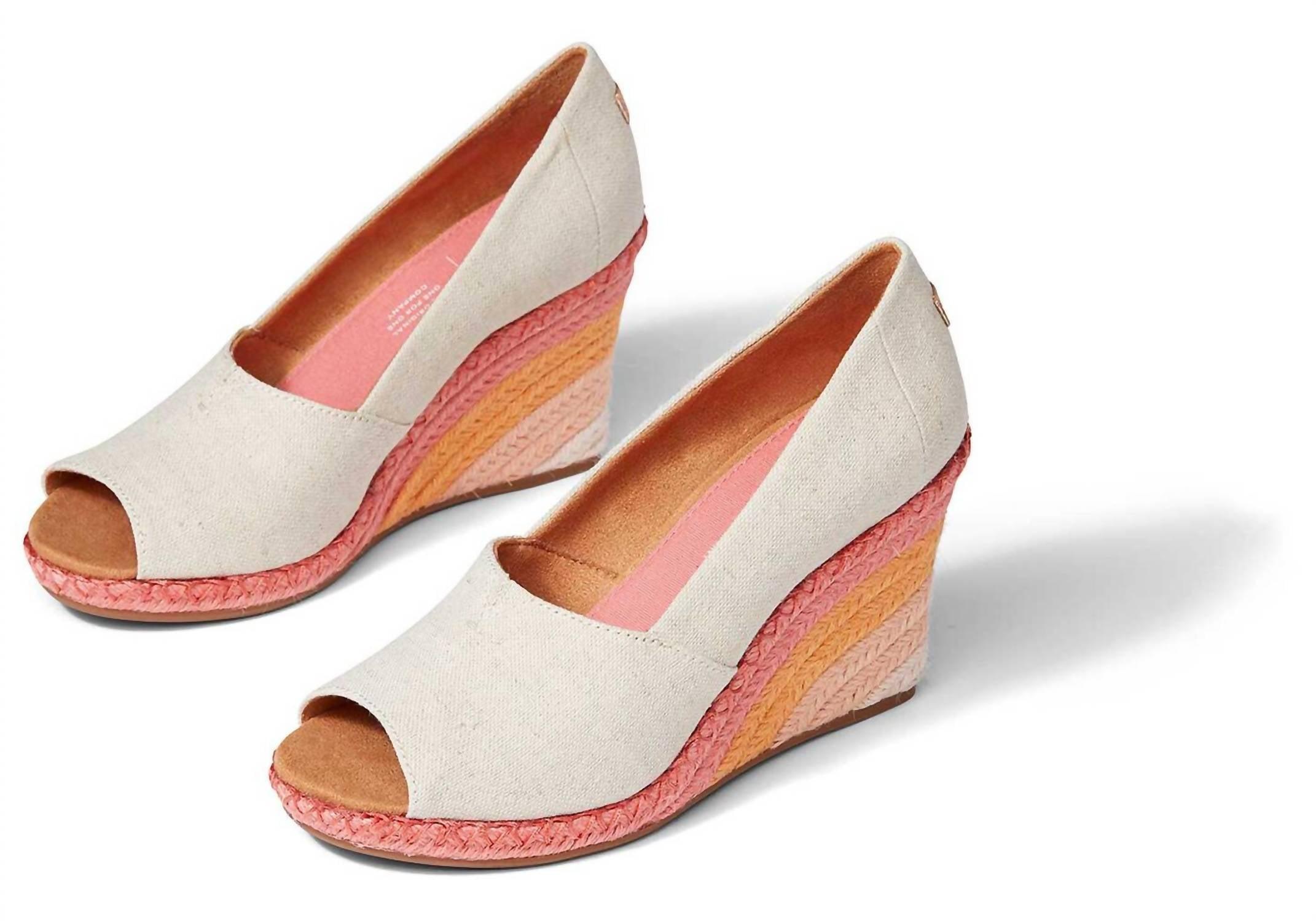 TOMS Rubber Michelle Peep Toe Wedge | Lyst