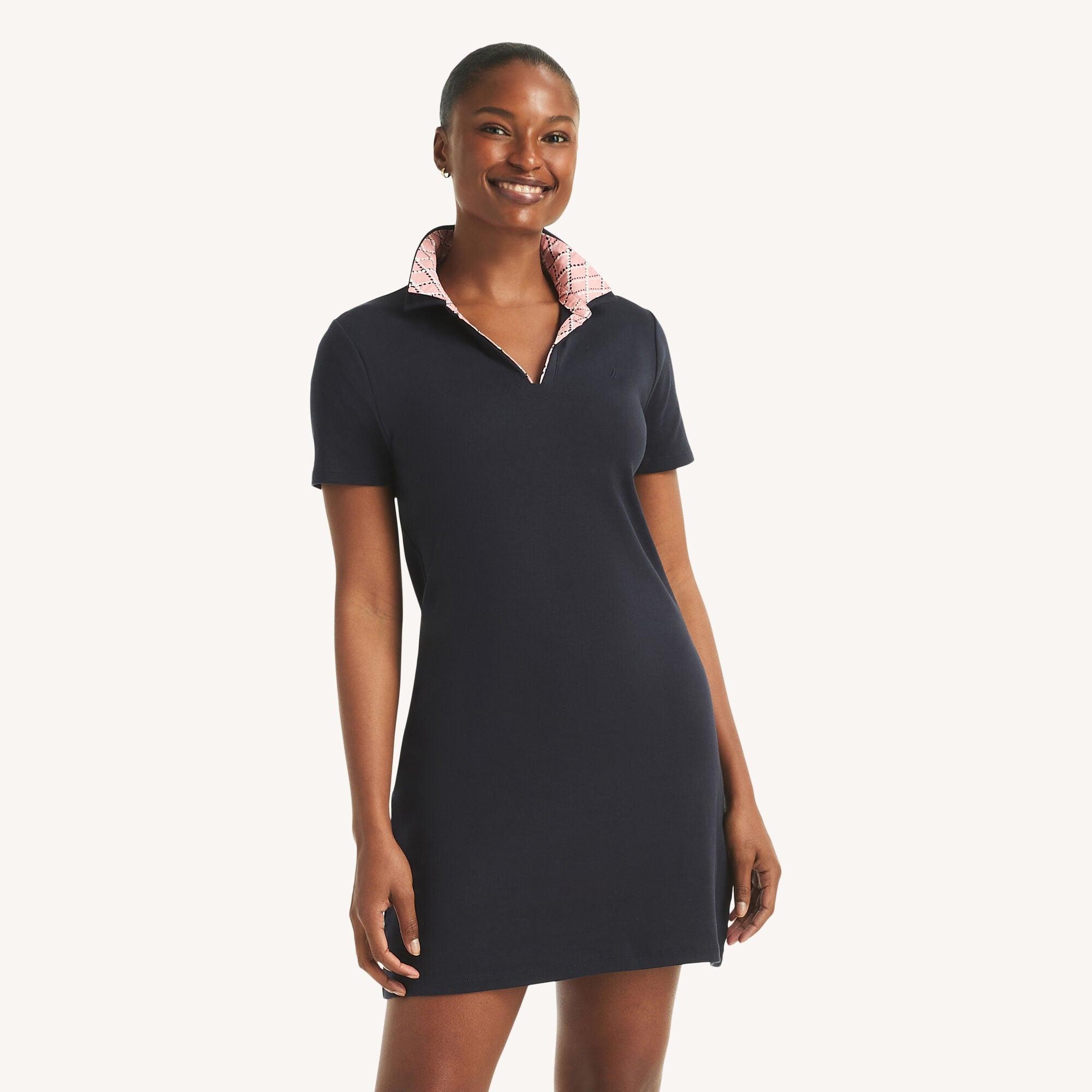 chinese dress ladies Nautica womens Easy Classic Short Sleeve Stretch Cotton Polo Casual Dress,  Aloha Pink, X-Small US at Amazon Women's Clothing store