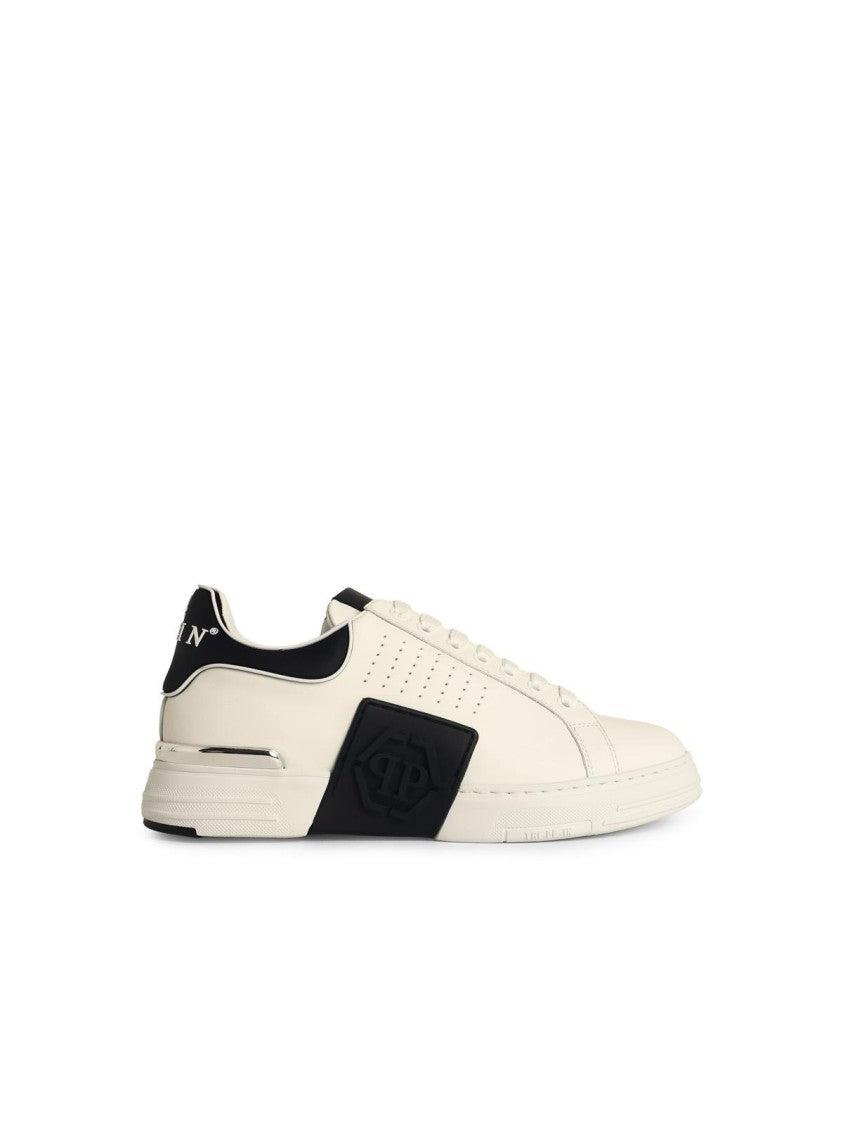 スニーカー Philipp Plein Phantom Kick$ Lo-Top Sneakers In White Leather Lo-Top Leather Sneakers Phantom Kick$ | Philipp Plein