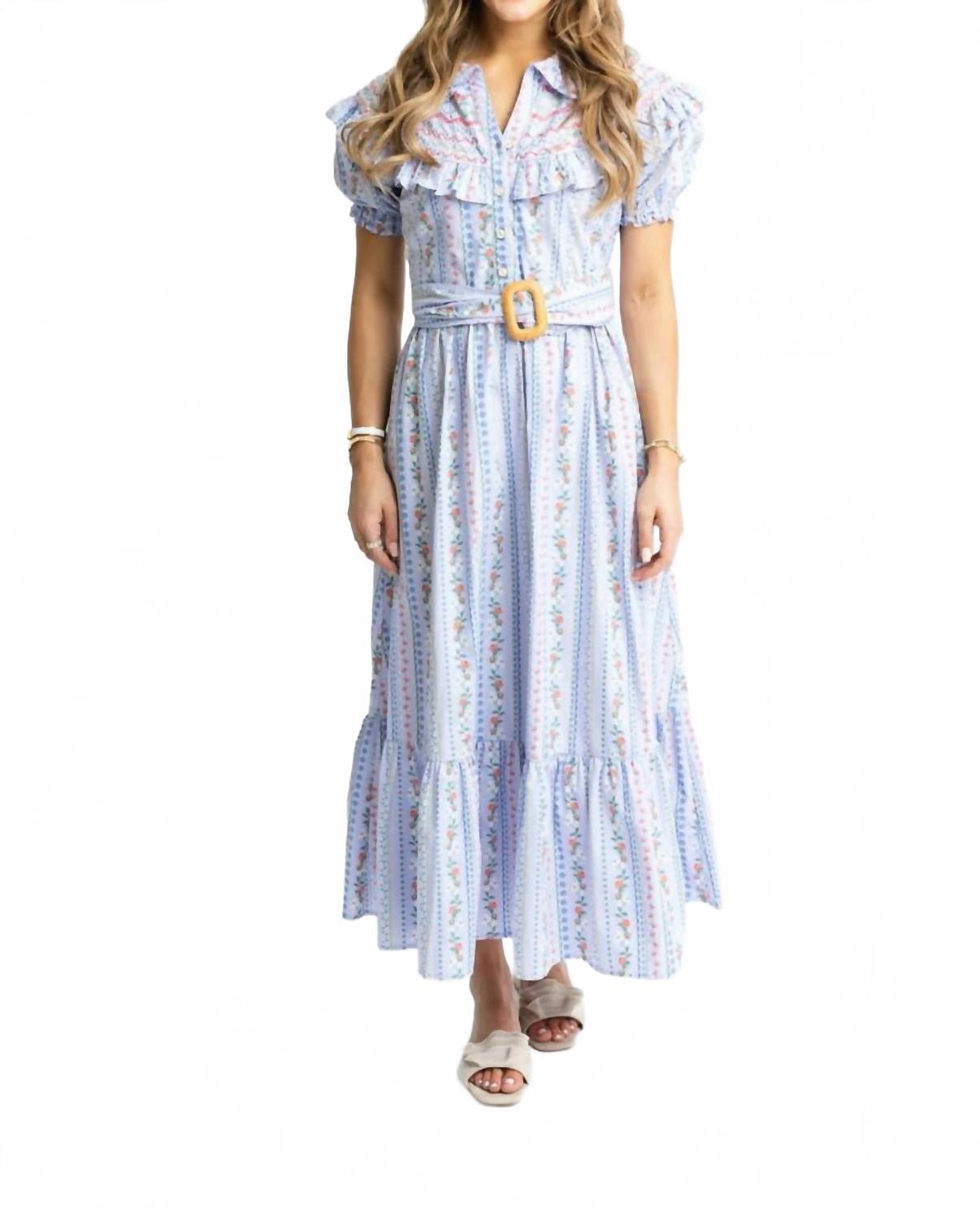 chinese dress ladies KARLIE: Purple Artist Floral Tier Ric Rac Maxi Dress L