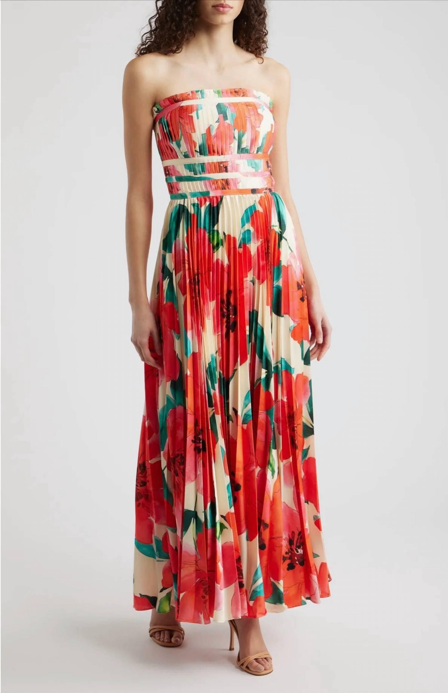 hutch tiered corset dress Hutch Strapless Bustier Maxi Dress
