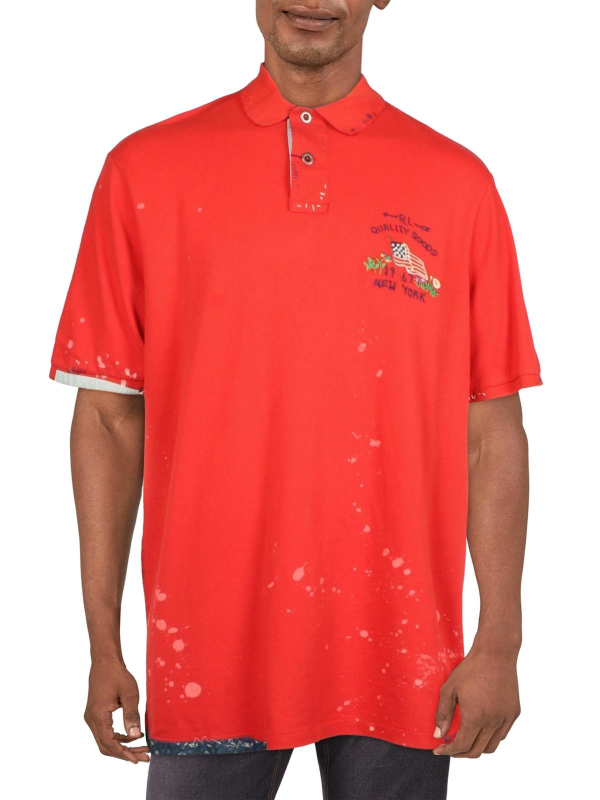Polo Ralph Lauren Classic Fit Paint Splatter Polo in Red for Men Lyst