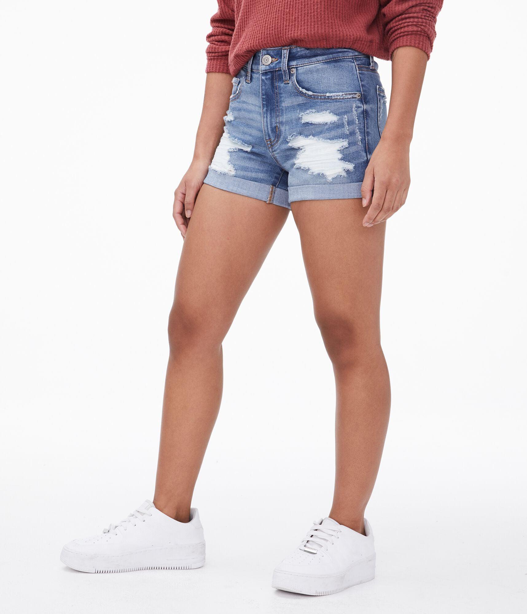 Denim Midi Shorts 
