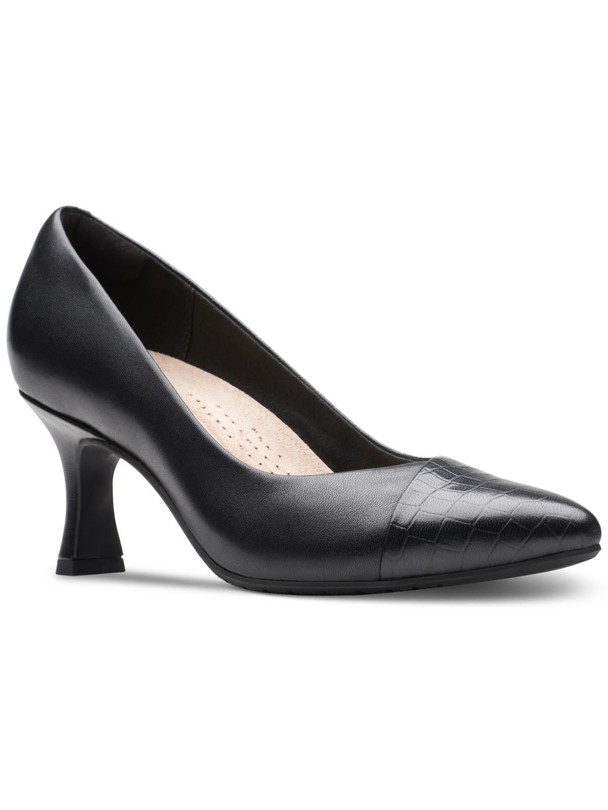 clarks leather pumps