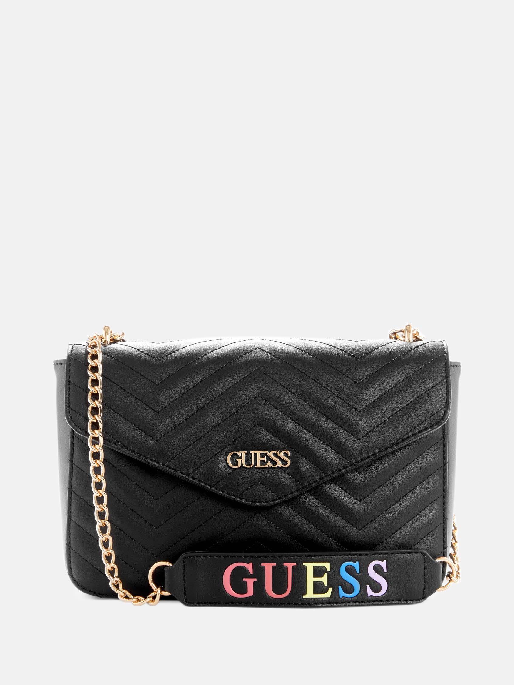 Guess Factory Coletta Faux-leather Crossbody in Black | Lyst