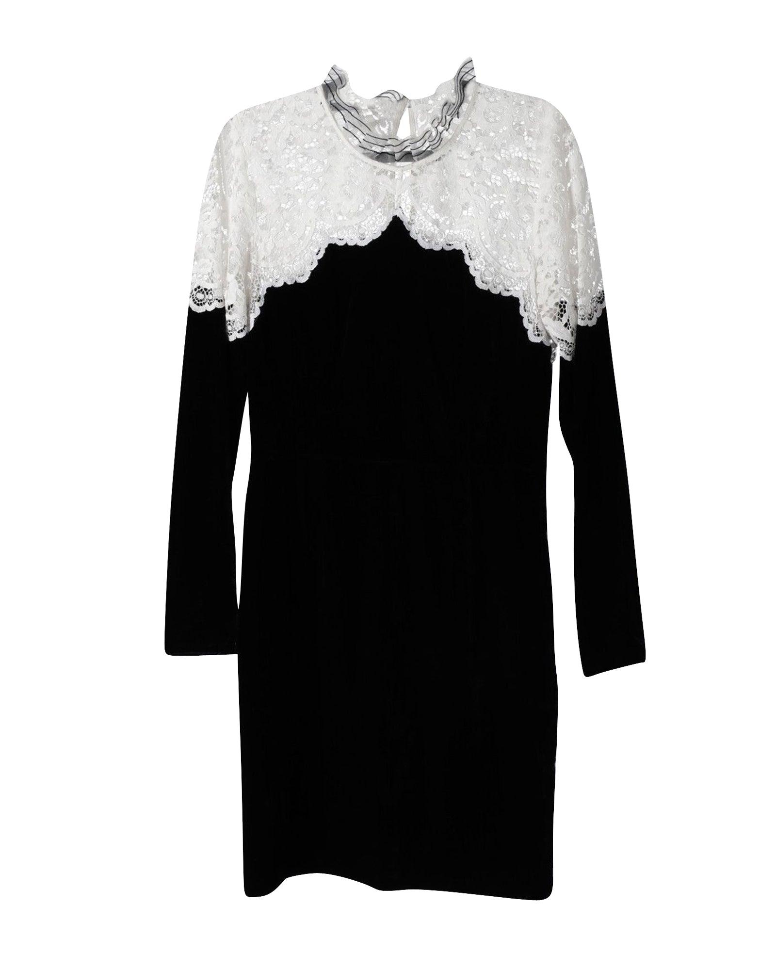 Sandro - ❤️Sandro2021新作　新品　黒、ベージュ2色　カットソー　綺麗上品 Dual-Material Long-Sleeved Dress - null - Sandro-paris.com