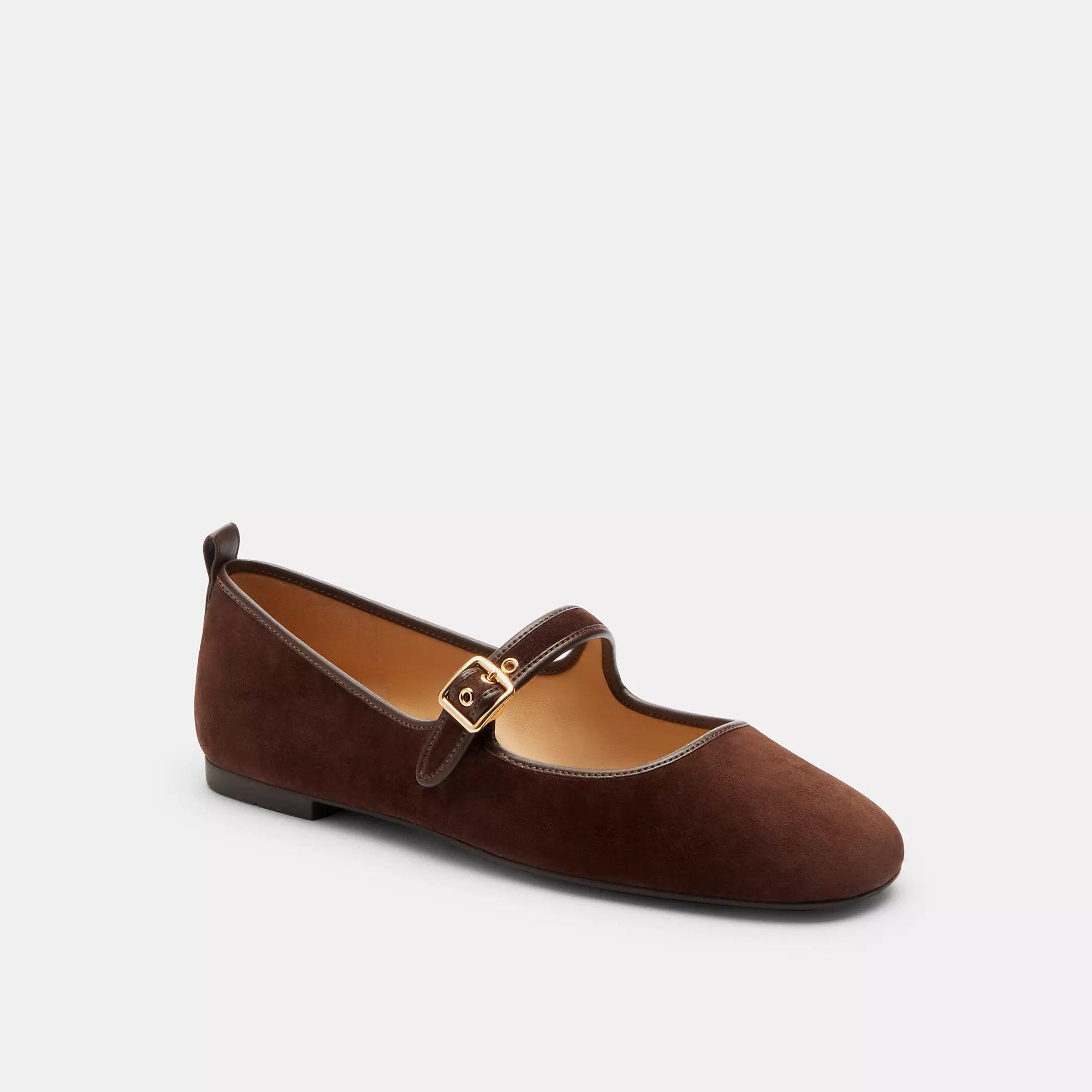 COACH C Rivet Mary Jane in Brown | Lyst