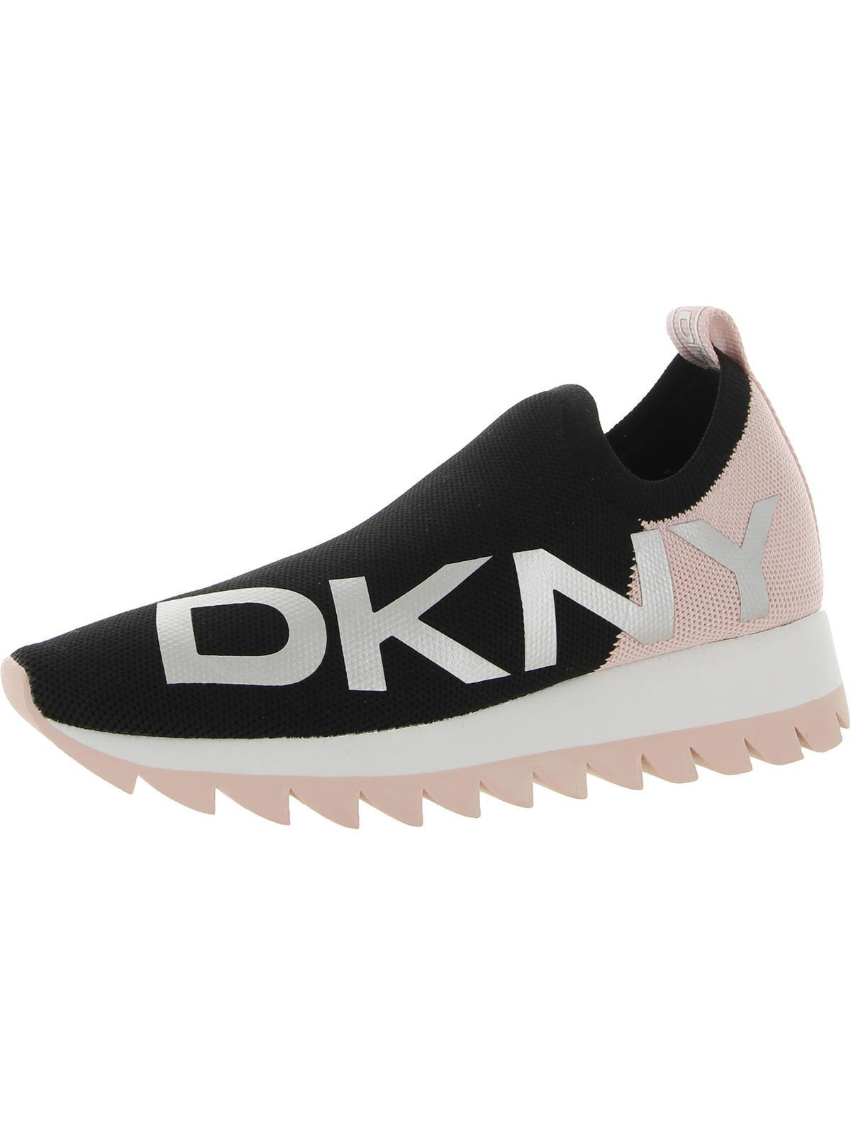 DKNY Azer Neon Knit Slip-on Sneakers in Black | Lyst