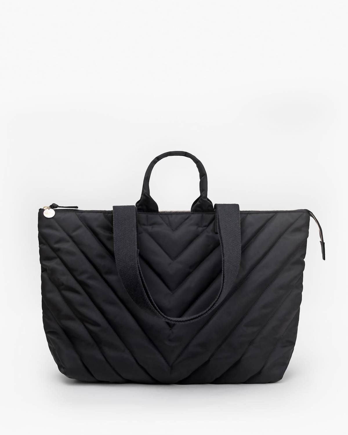 Clare V. Le Zip Sac Quilted V Puffer Tote in Black | Lyst