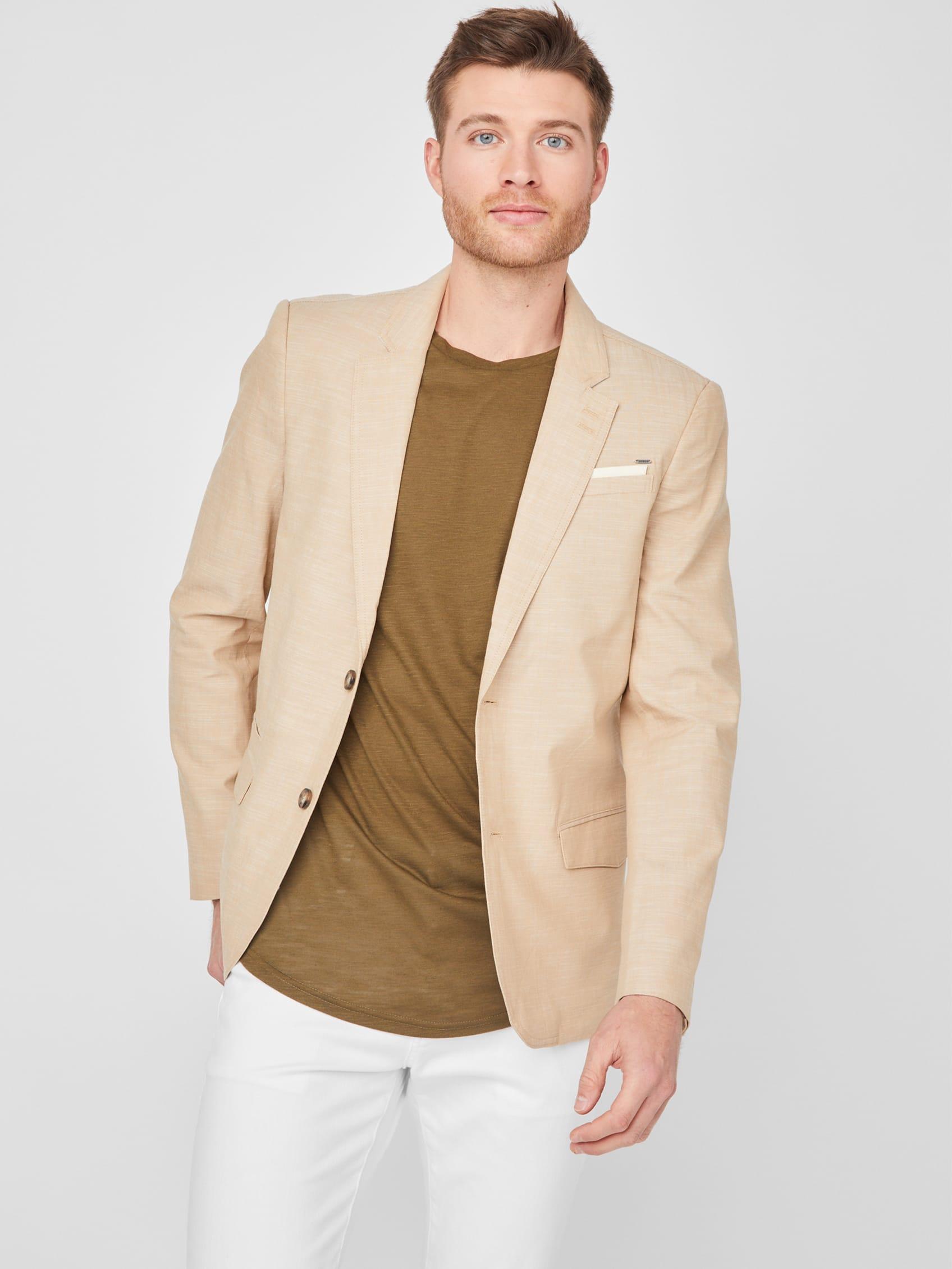 Guess Factory Sanders Chambray Blazer in Natural for Men | Lyst