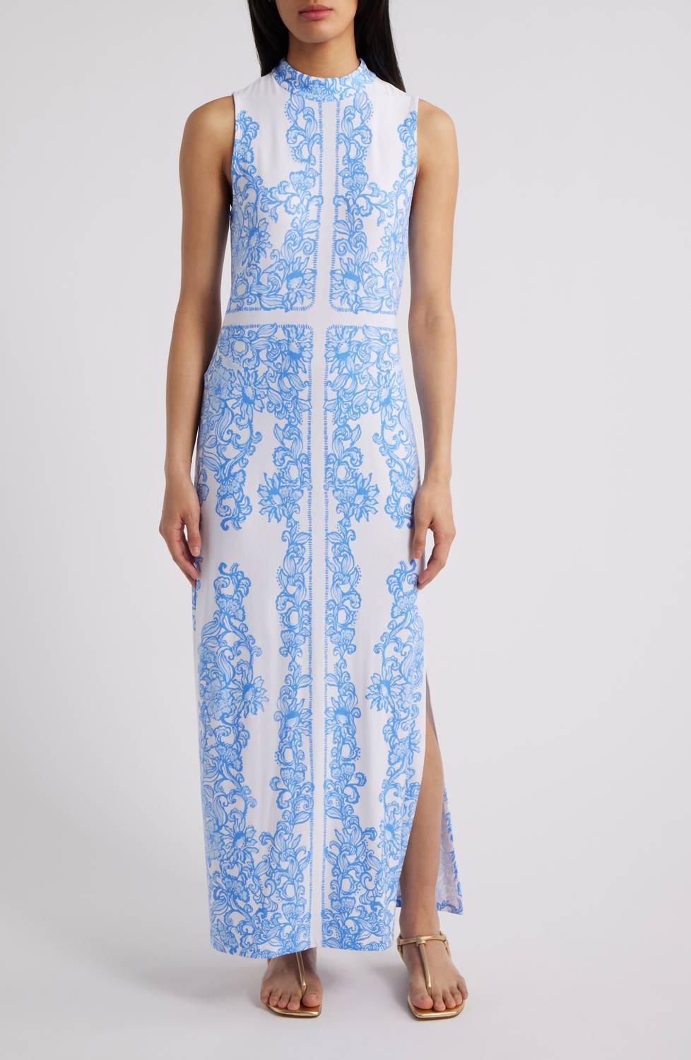 Boat Neck Maxi Lilly Parigi Dress Lilly Pulitzer XL Aegean Navy BEACH PATH  PARIGI SKORT ROMPER Boat